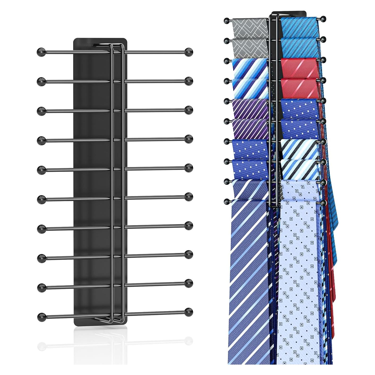 Soporte de Corbatas Loxsun Montado en Pared con 20 Ganchos