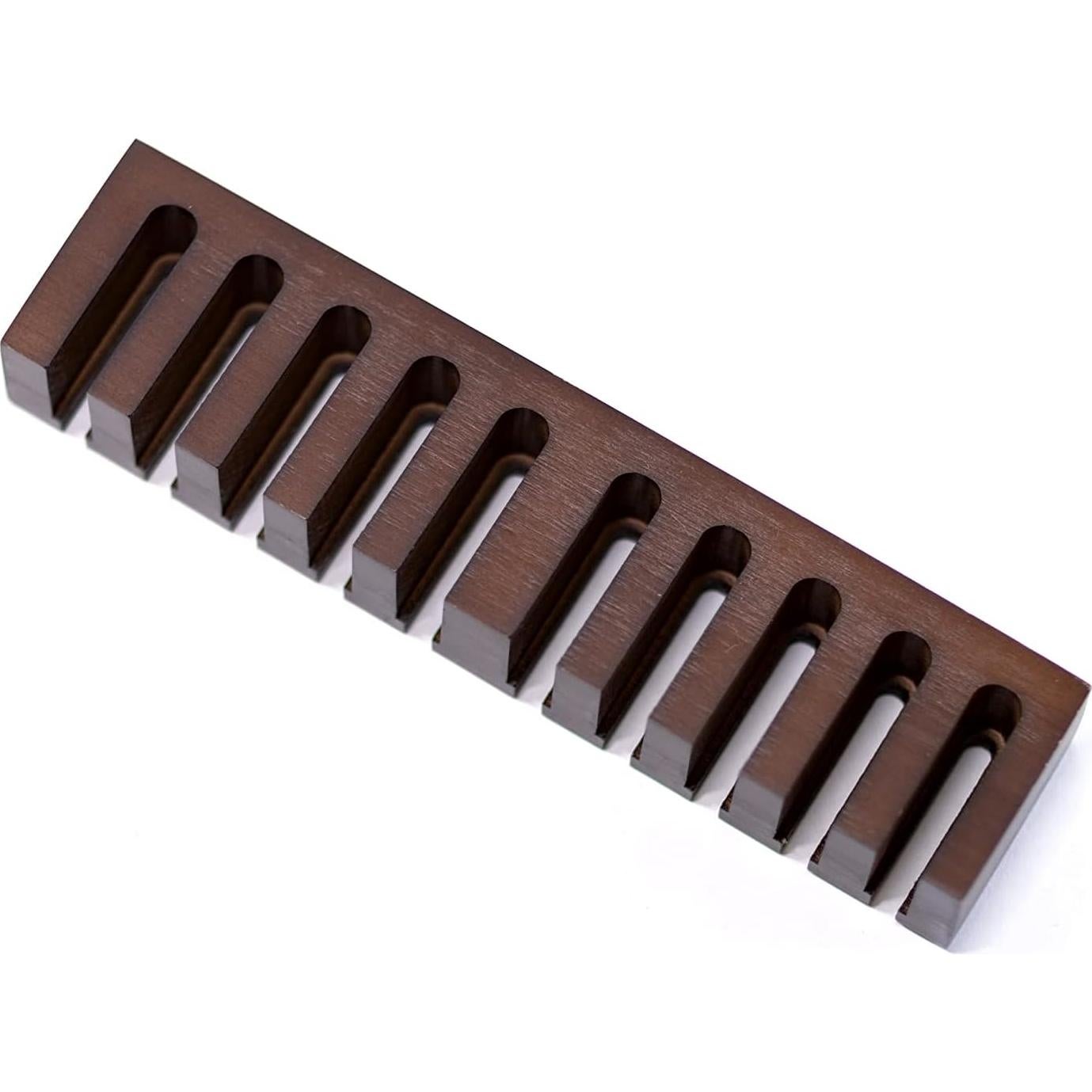 Perchero de Cinturones Coastal Tide de Madera Oscura - Soporte para 10 Cinturones