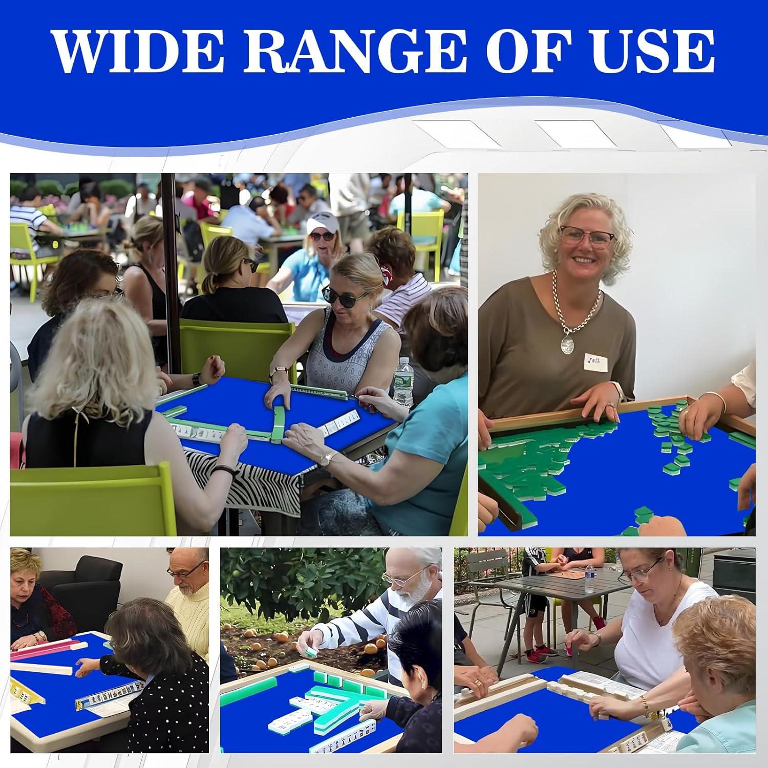 Alfombrilla de Mahjong YCK 80x80 cm Antideslizante y Sin Arrugas