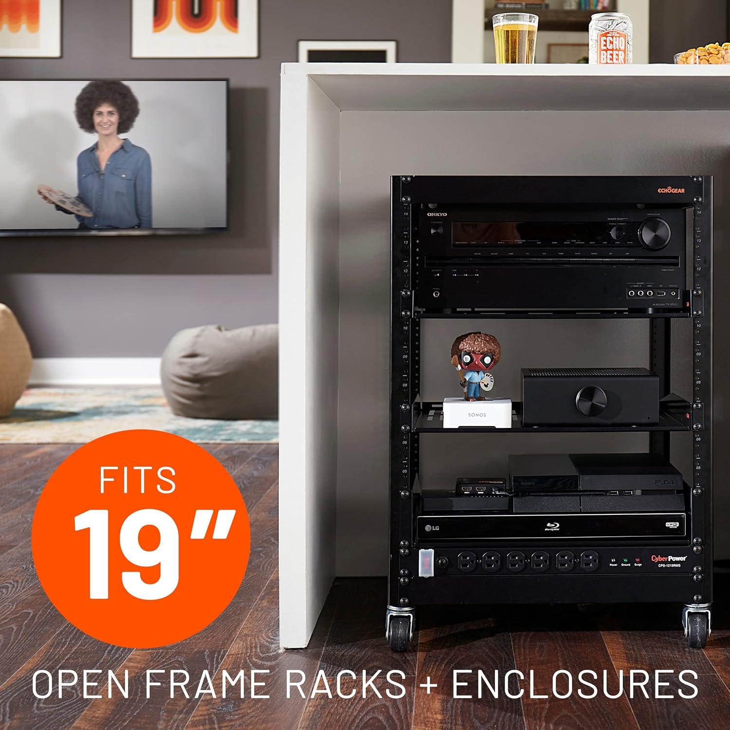 Kit de Gestión de Cables ECHOGEAR - 4 Barras 1U, 24 Bridas