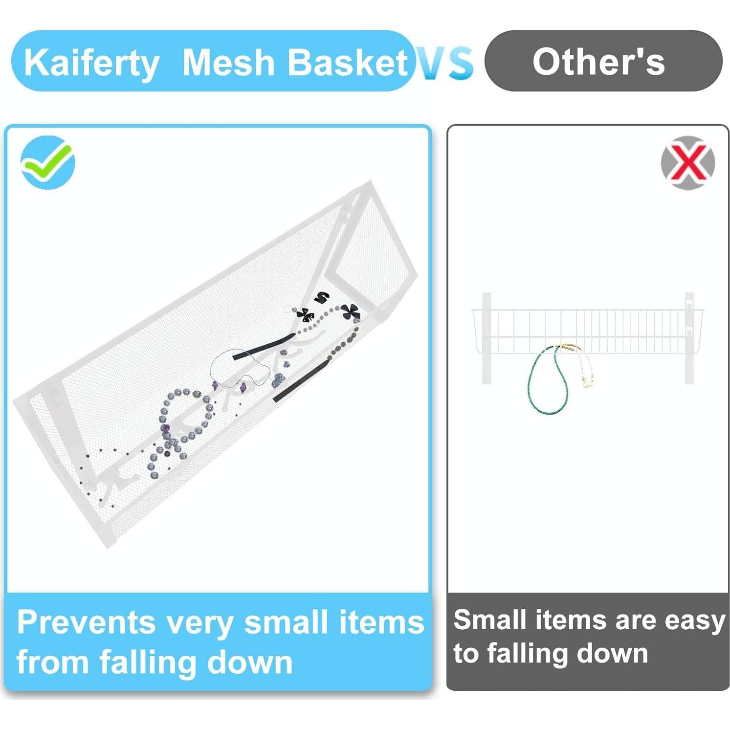 Organizador de Ganchos Sobre la Puerta Kaiferty 2 Niveles Blanco