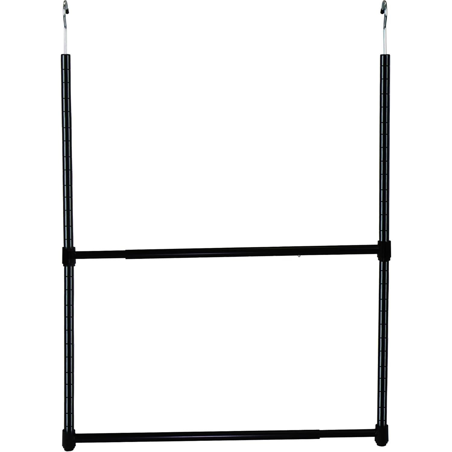 Barra de Colgar Ajustable Oceanstar 2 Niveles Negra 1.36kg