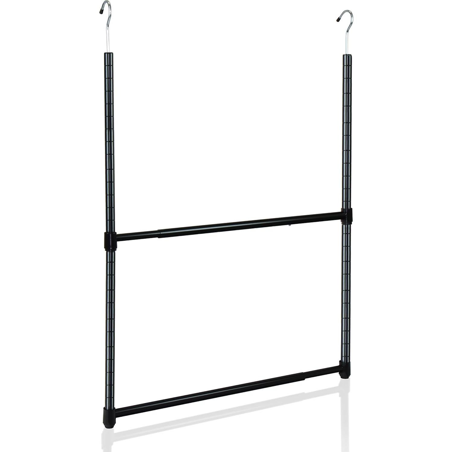 Barra de Colgar Ajustable Oceanstar 2 Niveles Negra 1.36kg