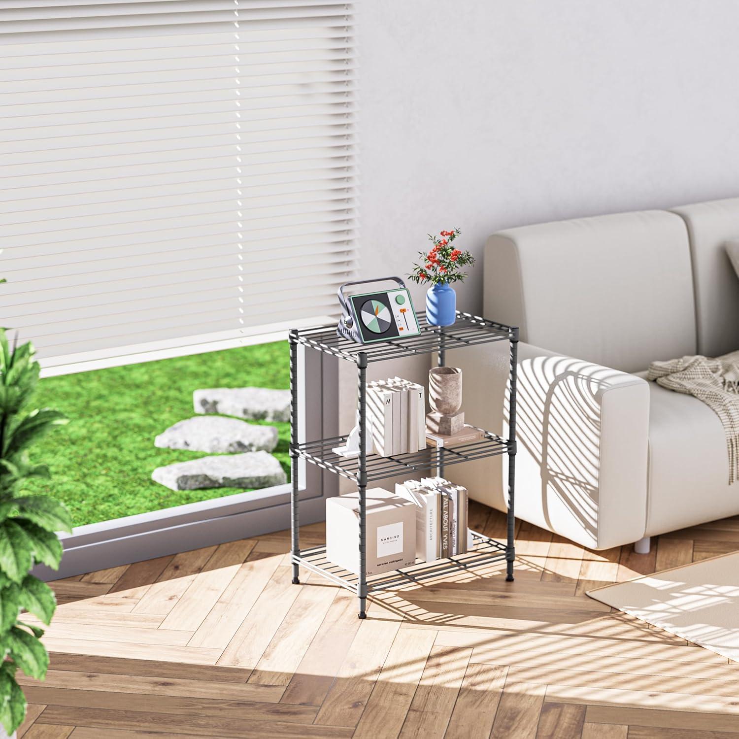 Estante de Alambre IZEUK 3 Niveles 45x30x67 cm Gris 204 kg