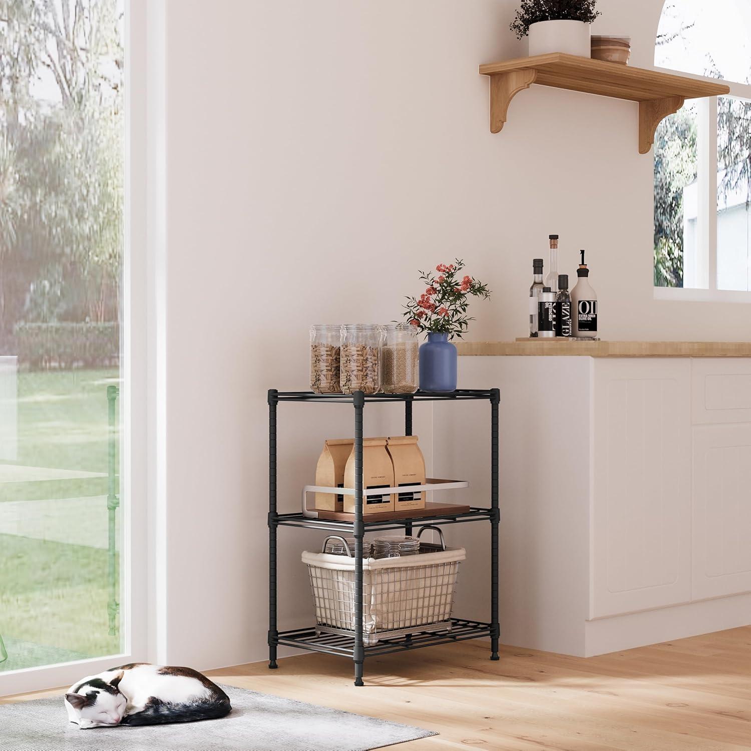 Estante de Alambre IZEUK 3 Niveles 45x30x67 cm Gris 204 kg