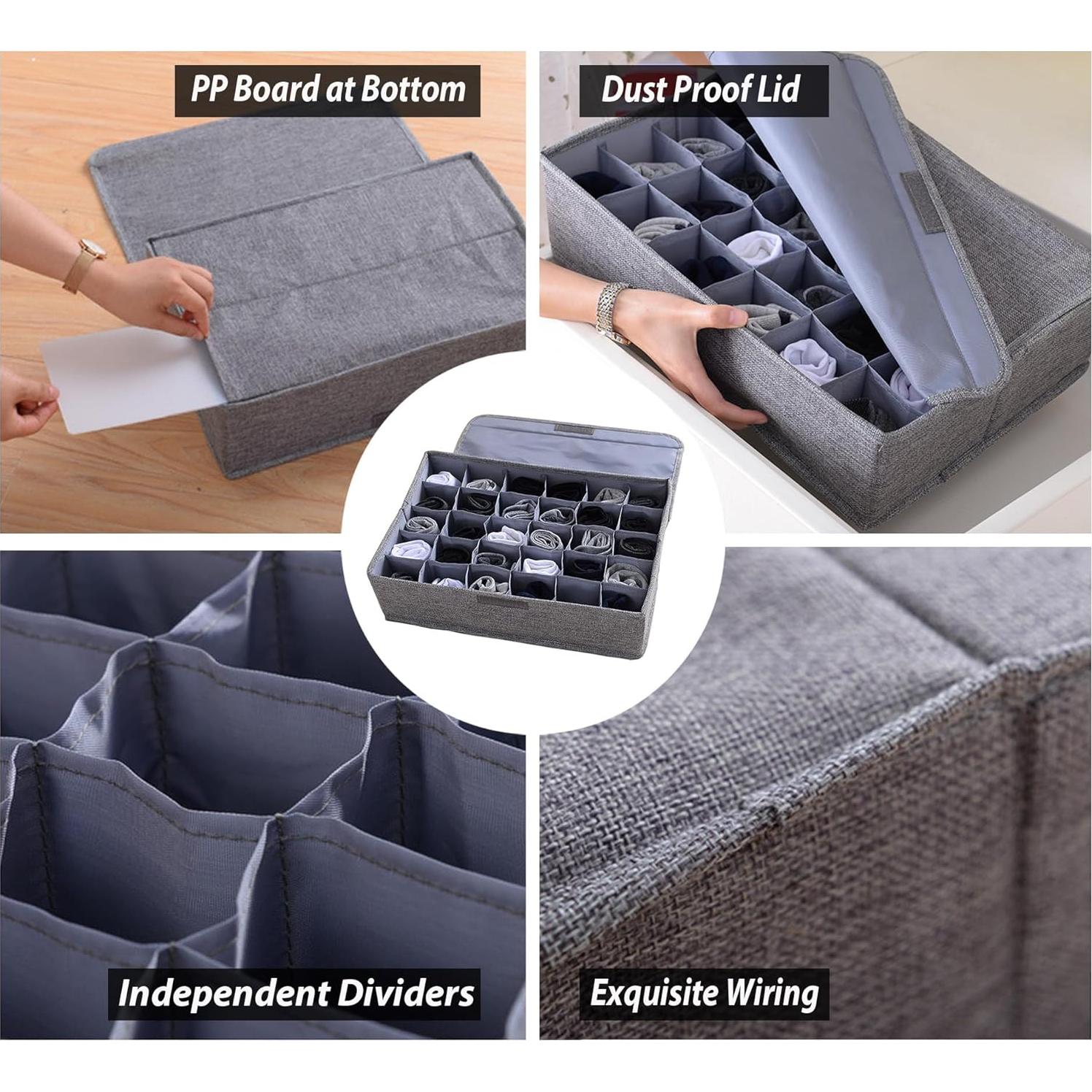 Organizador de Almacenamiento AARAINBOW 2 Paquetes 60 Celdas Gris