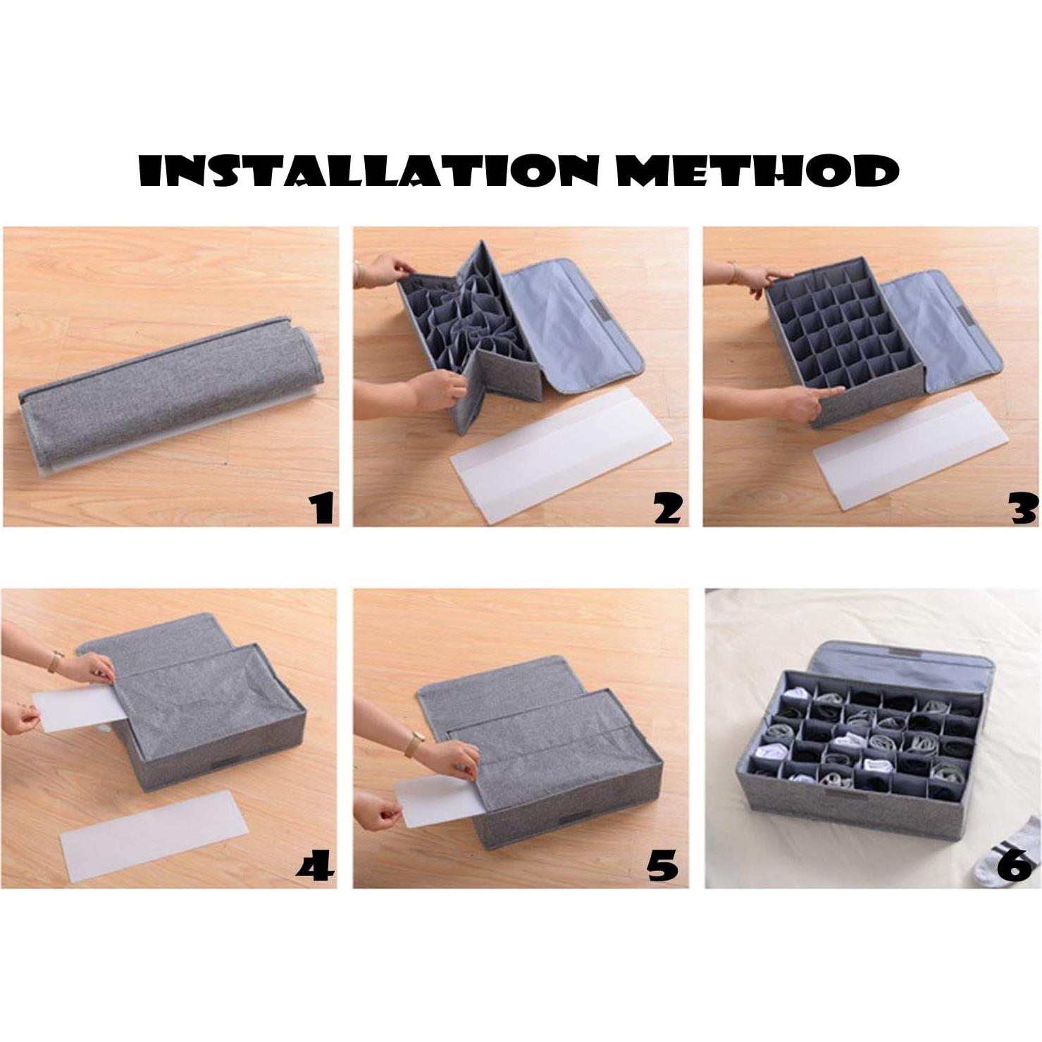 Organizador de Almacenamiento AARAINBOW 2 Paquetes 60 Celdas Gris