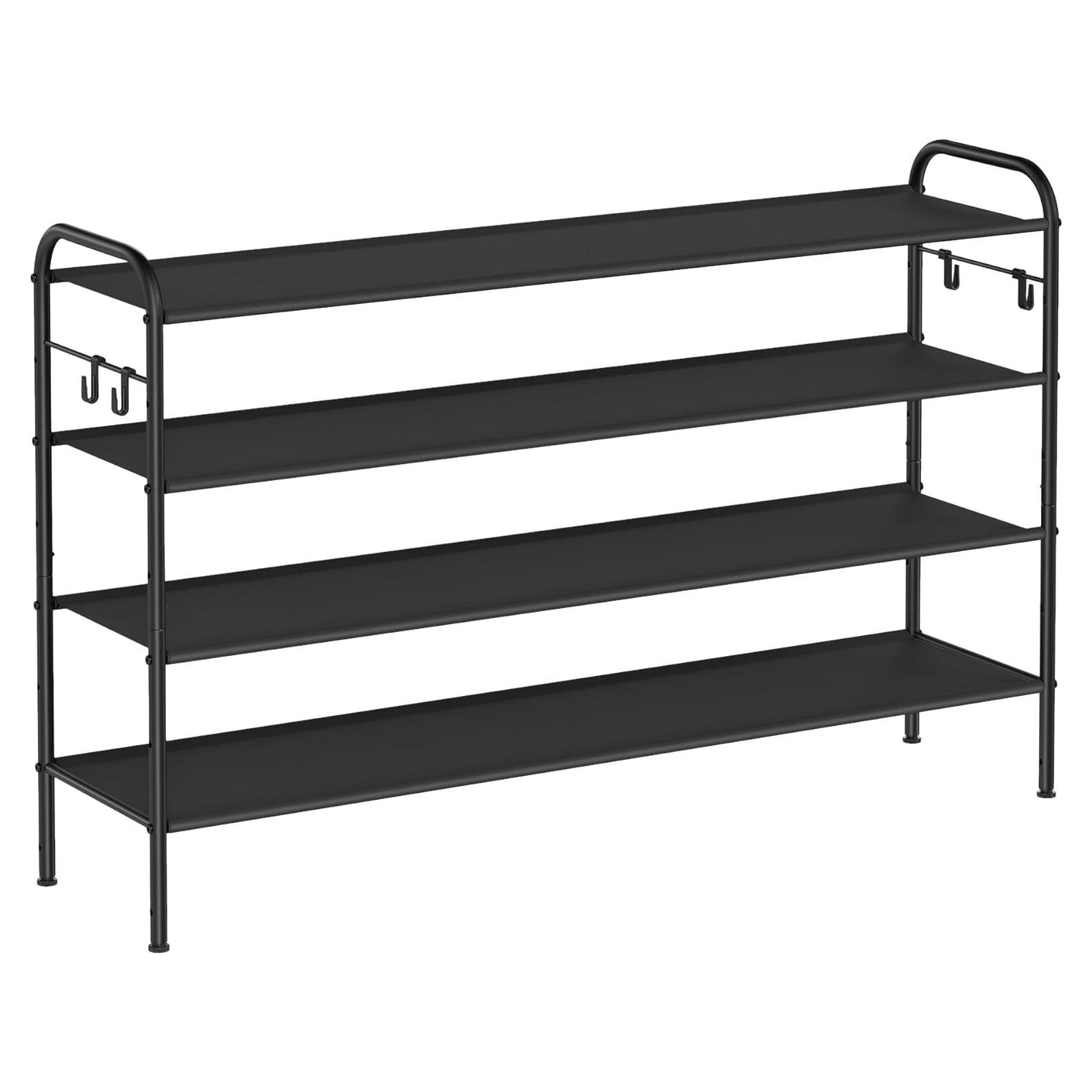 Estante para Zapatos SONGMICS Ajustable 4 Niveles Negro Tinta