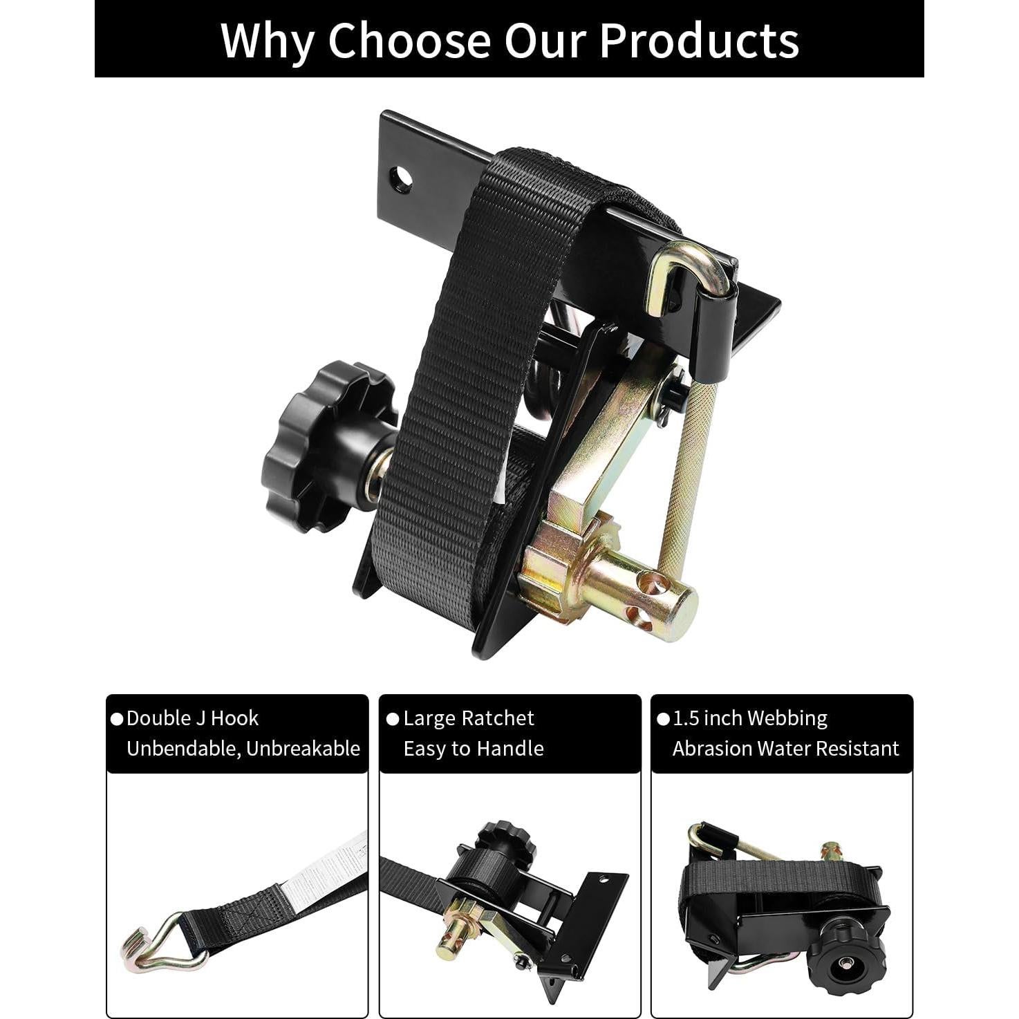 Correas de Ratchet Gledewen 4 PCS 1.5" x 2.3 m 500 lbs