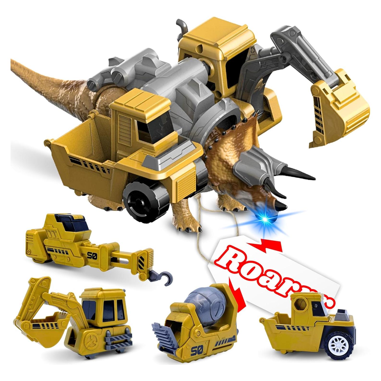 Set de Juguetes de Dinosaurios PlenPLAY T-Rex y Triceratops