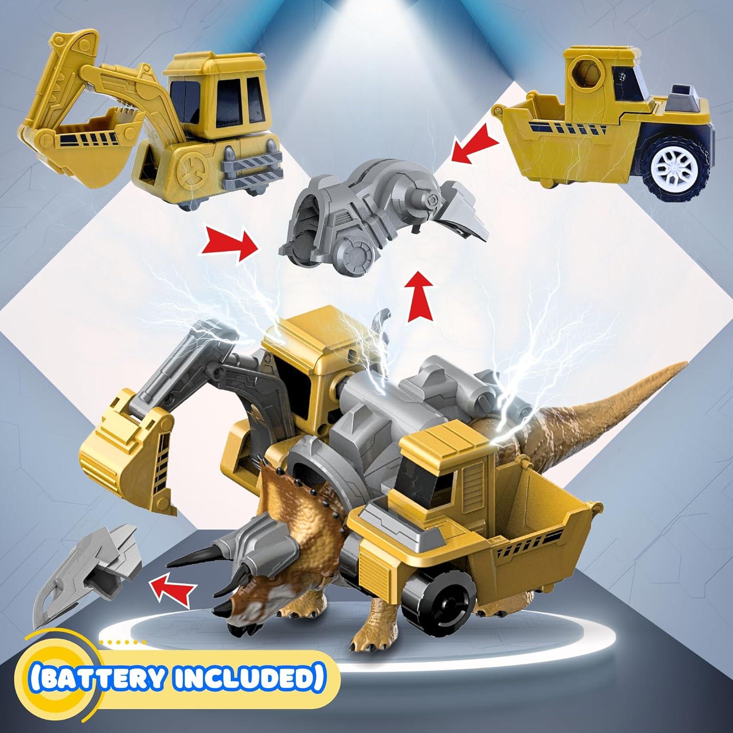 Set de Juguetes de Dinosaurios PlenPLAY T-Rex y Triceratops