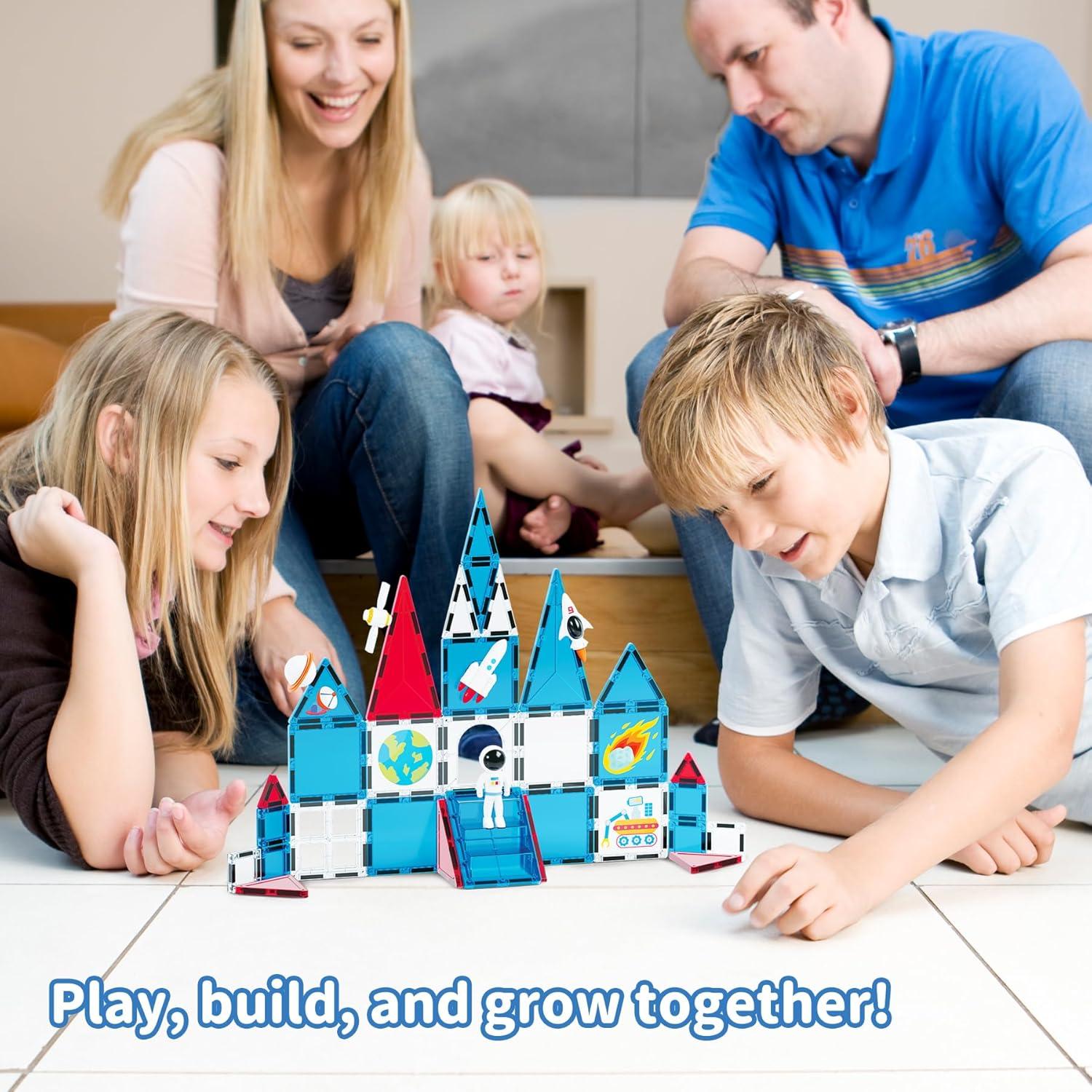 Azulejos Magnéticos de Construcción STEM MENYORD 39PCS