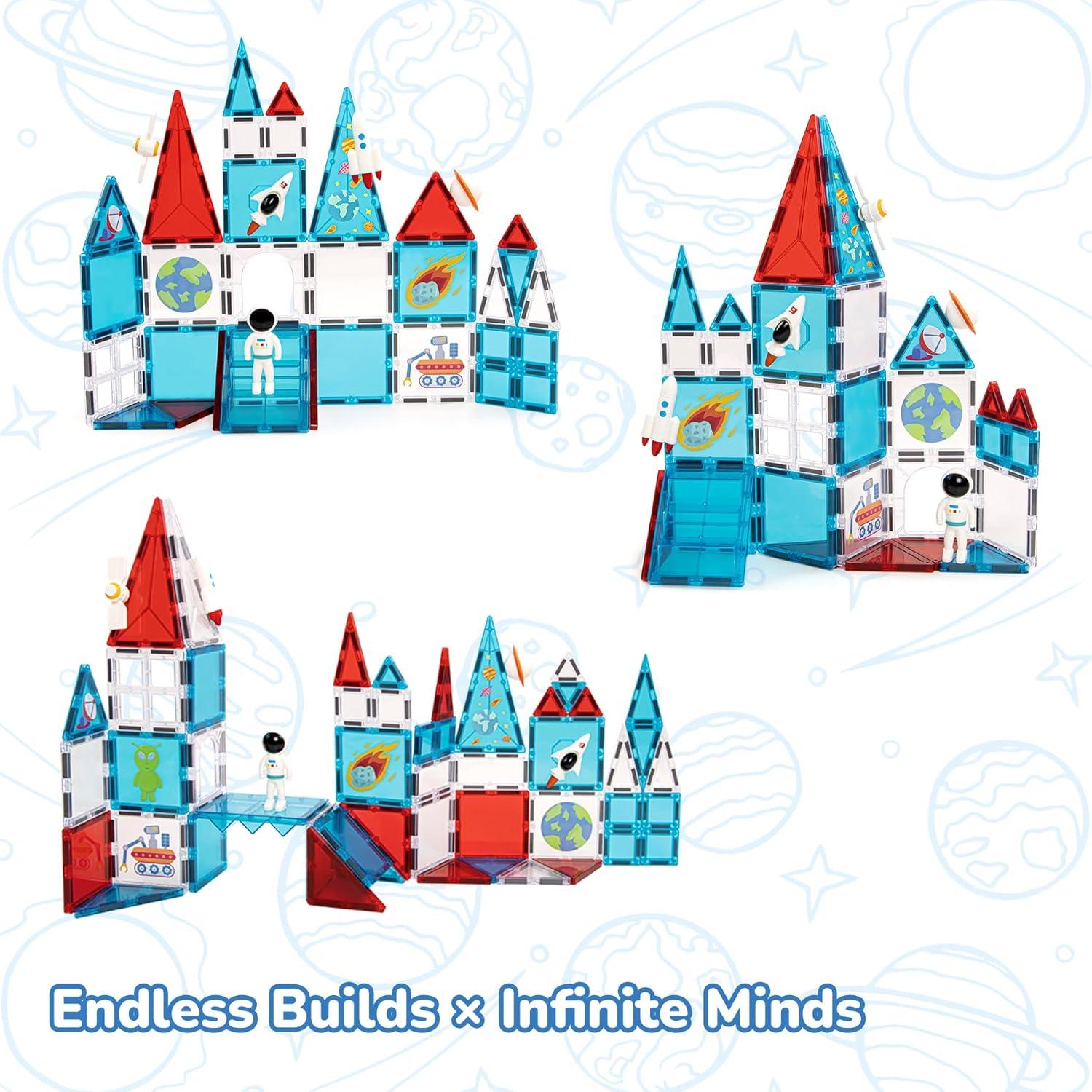 Azulejos Magnéticos de Construcción STEM MENYORD 39PCS