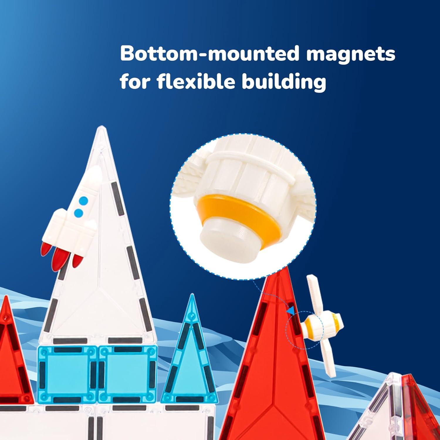 Azulejos Magnéticos de Construcción STEM MENYORD 39PCS