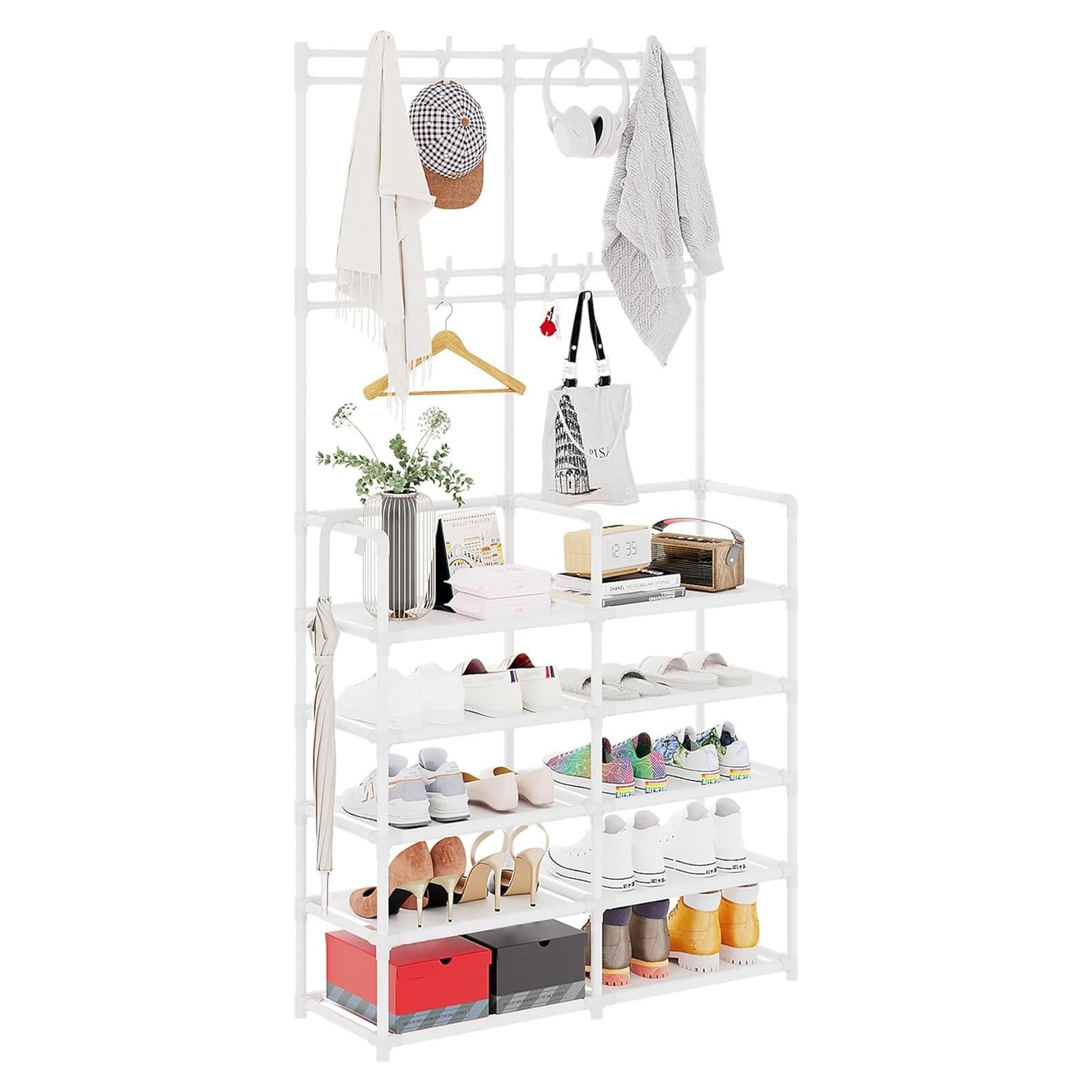 Perchero UDEAR de 5 Niveles con 9 Ganchos, Blanco