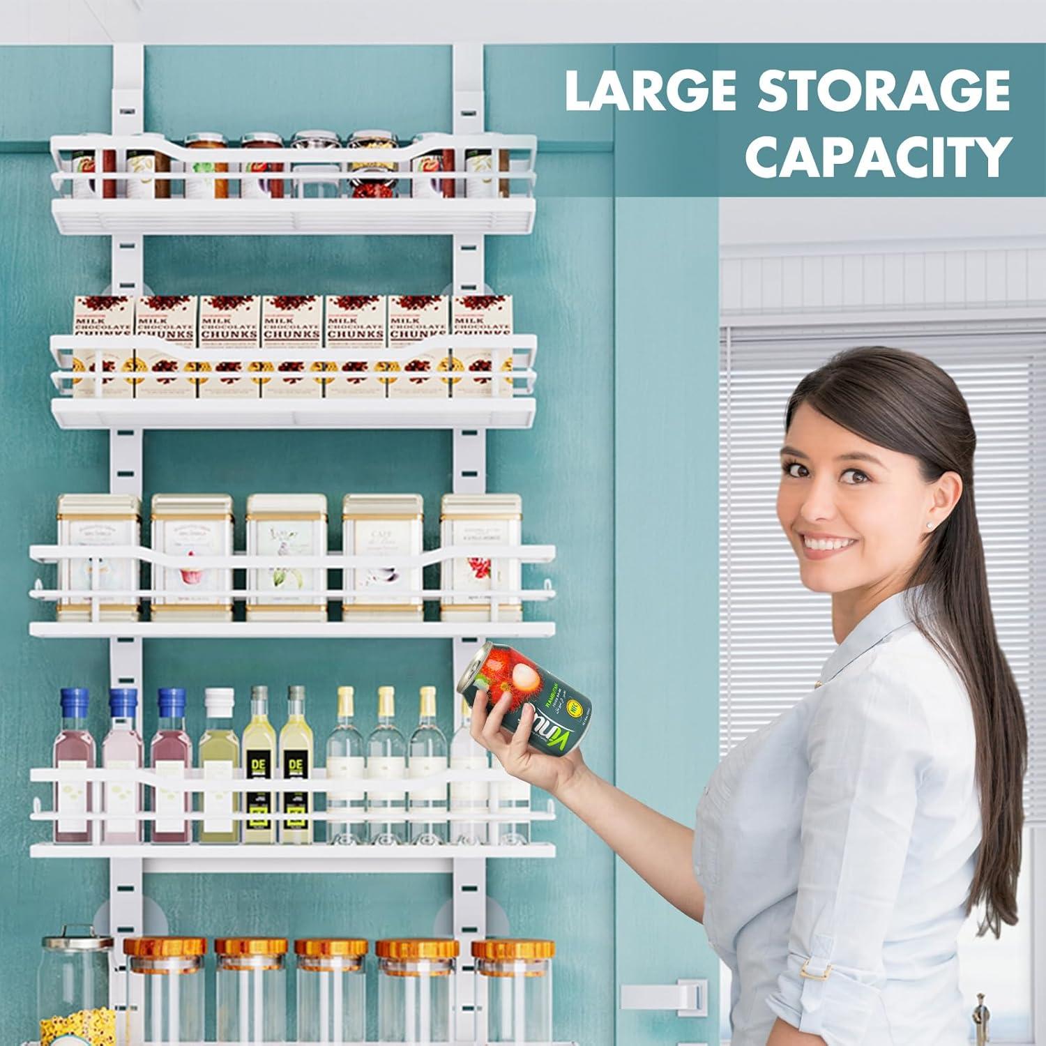 Organizador de despensa Eastherry 6 Niveles Blanco Metal