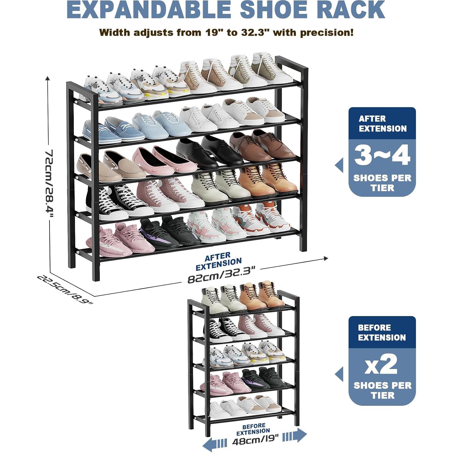 Estante Expandible para Zapatos Mavivegue 5 Niveles Ajustable