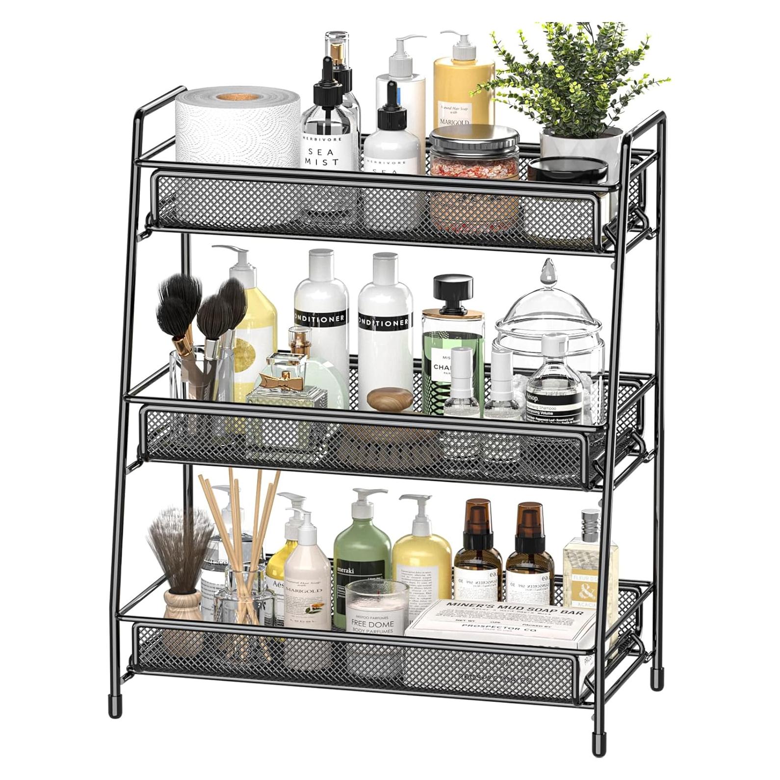 Organizador de Encimera EKNITEY 3 Niveles Metal Negro