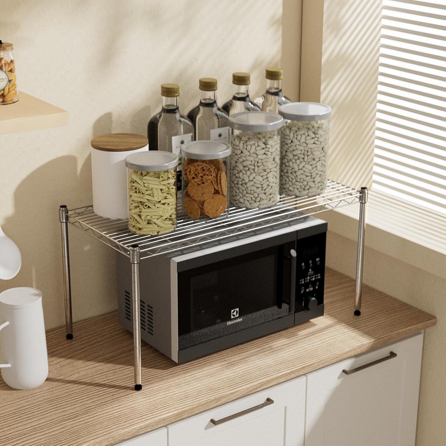 Estantería de Almacenamiento Simple Deluxe 1 Nivel 76x35x38 cm Cromo