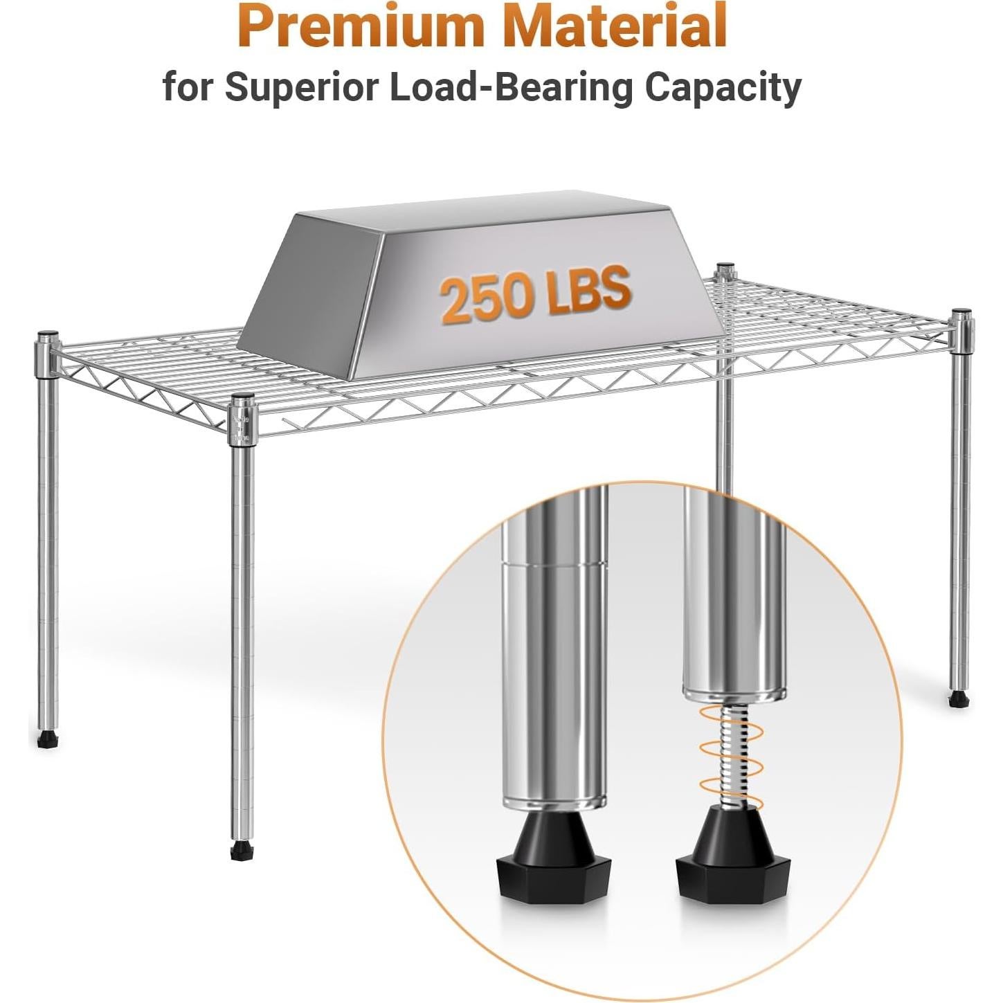 Estantería de Almacenamiento Simple Deluxe 1 Nivel 76x35x38 cm Cromo