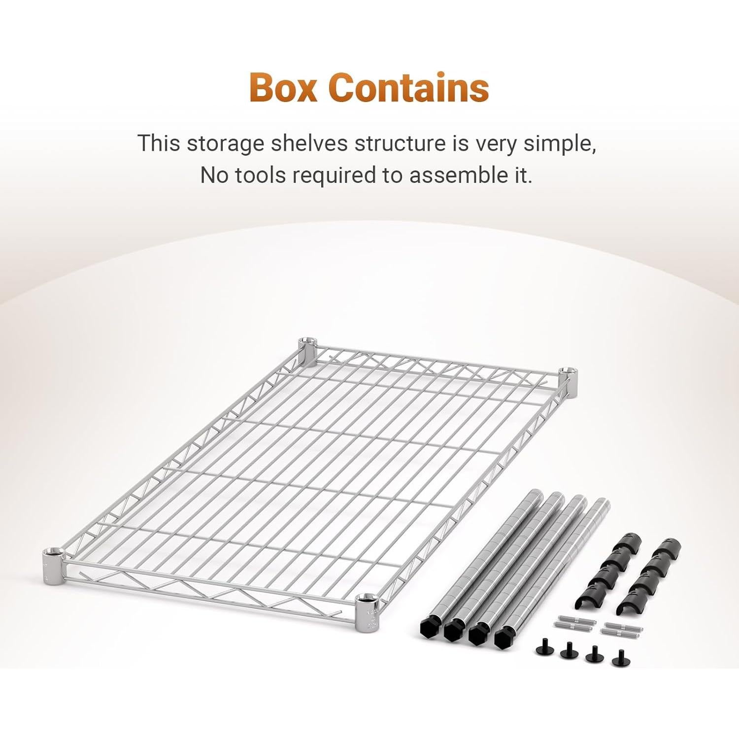 Estantería de Almacenamiento Simple Deluxe 1 Nivel 76x35x38 cm Cromo