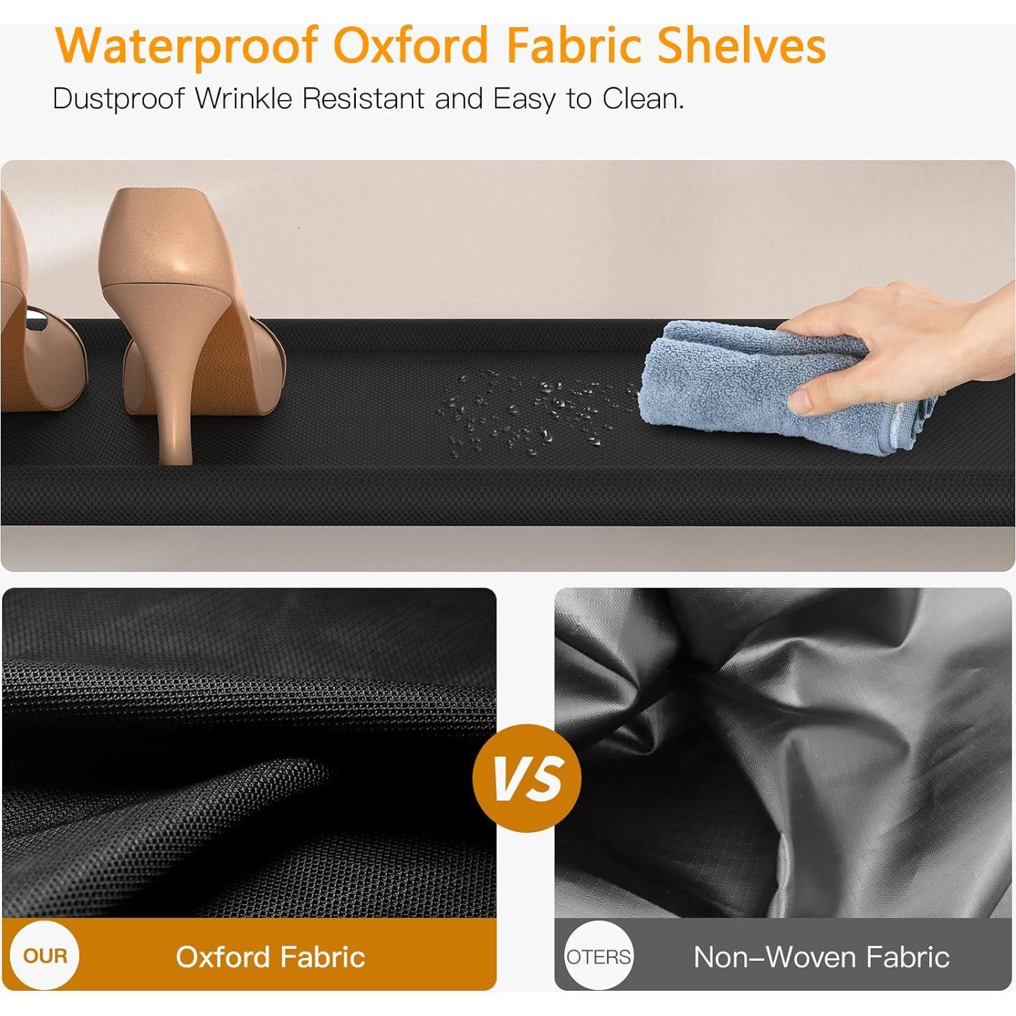 Estante para Zapatos Usikey 5 Niveles con 2 Cajones Negro