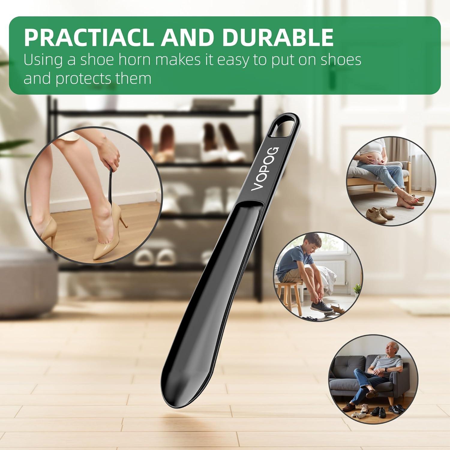 Organizador de Zapatos de Bambú VOPOG 4 Niveles Negro