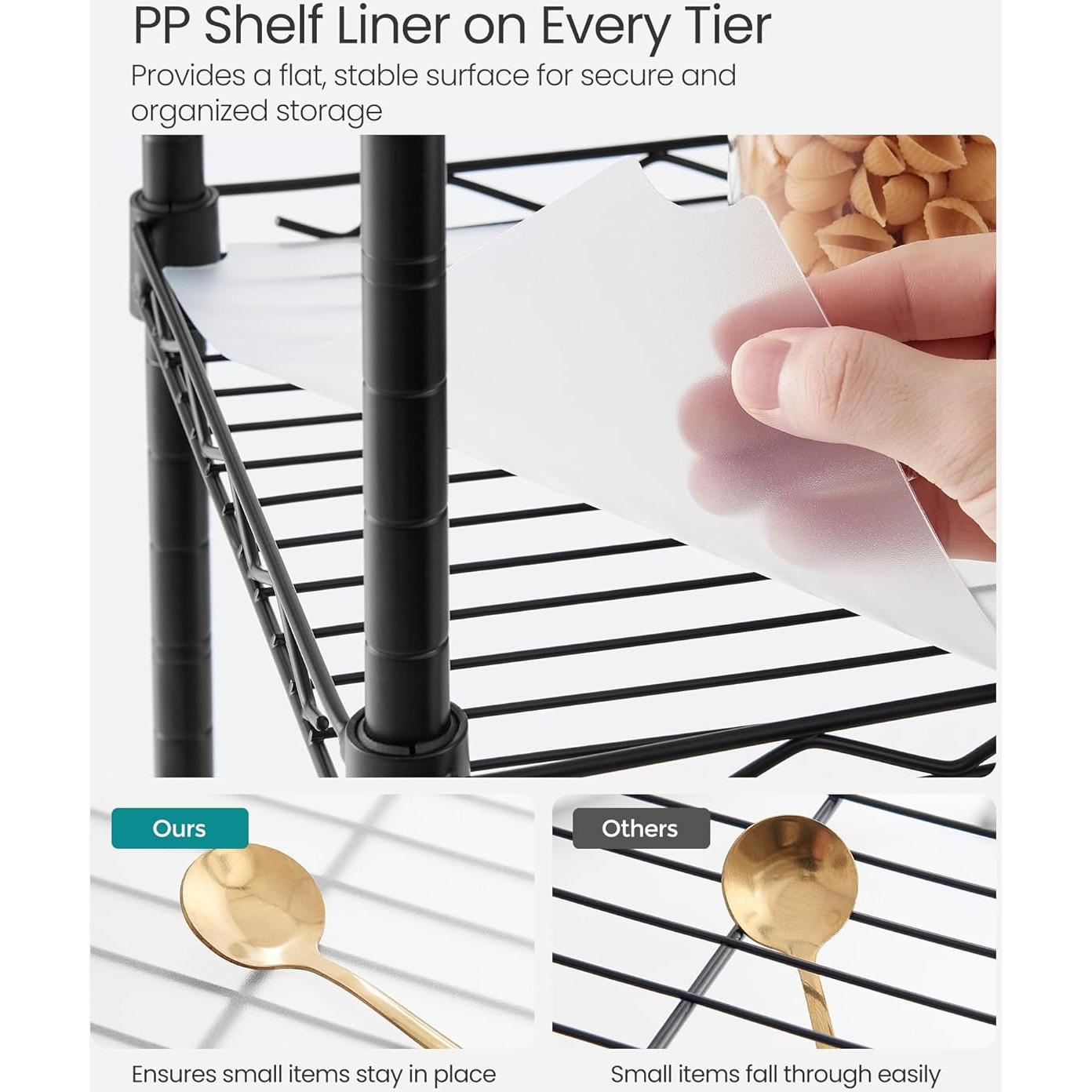 Estante de Baño SONGMICS 3 Niveles Ajustable Negro Tinta