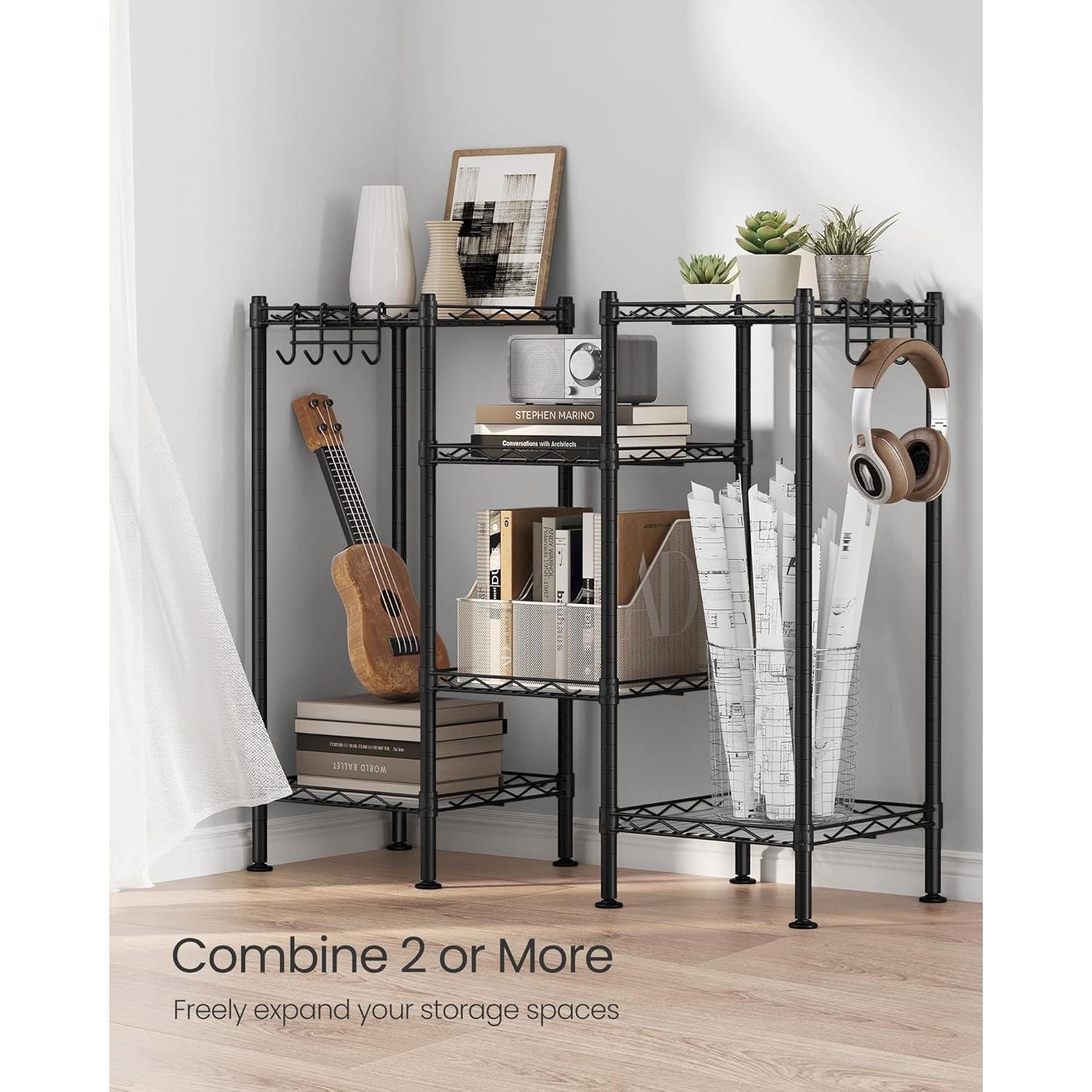 Estante de Baño SONGMICS 3 Niveles Ajustable Negro Tinta