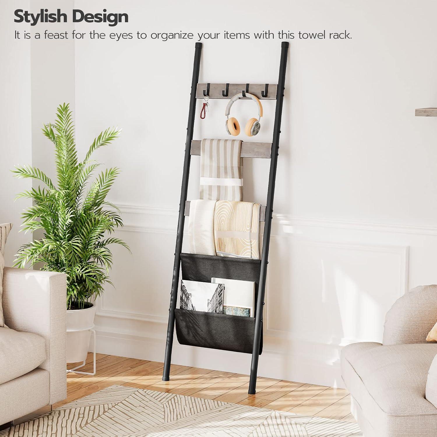 Escalera para Mantas HOOBRO 5 Niveles Greige 43.9x160 cm