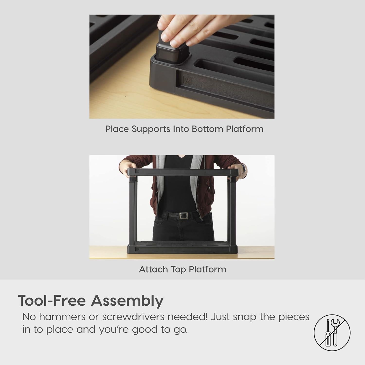 Estantería de Plástico IRIS USA 5 Niveles 227kg Negra