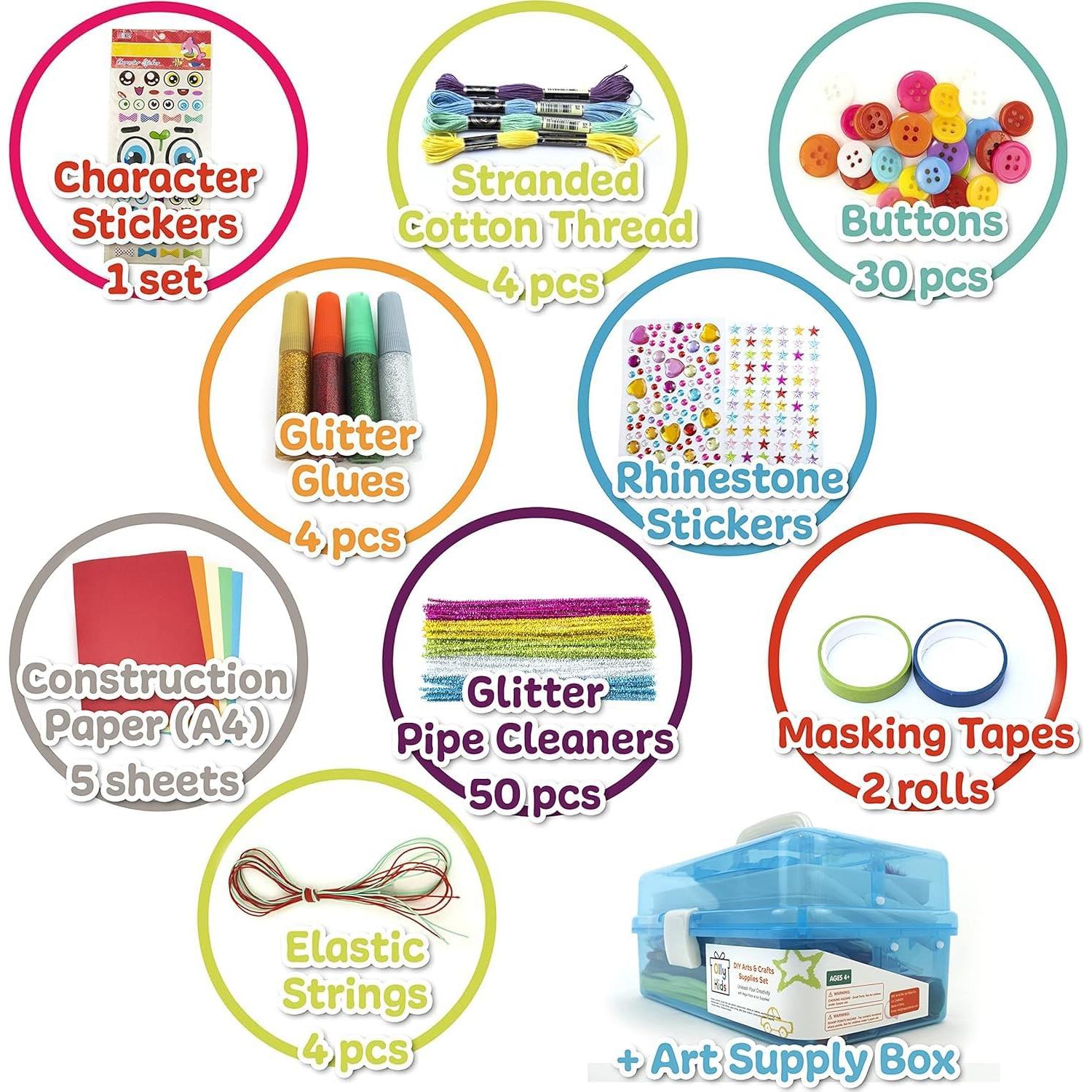 Kit de Manualidades Olly Kids - Caja Organizadora Azul 1092 Piezas