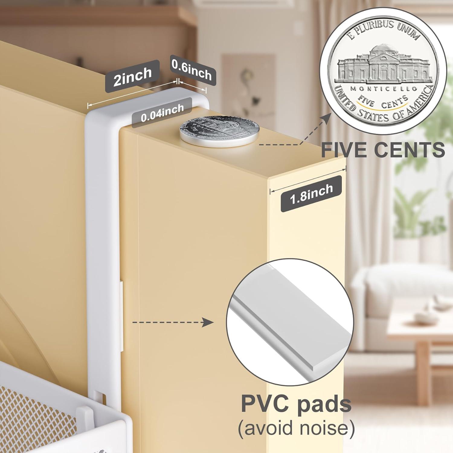 Organizador de Puerta LUCYCAZ con 10 Ganchos y 2 Cestas Blancas