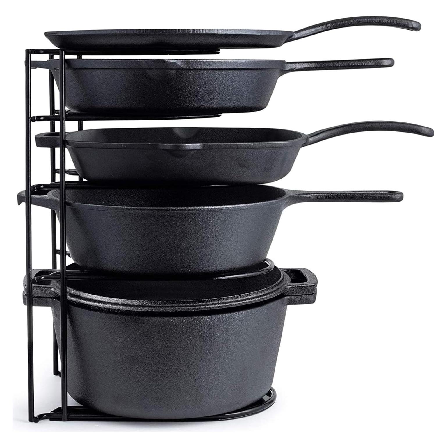 Organizador de Sartenes Cuisinel 5 Niveles Alta Resistencia Negro