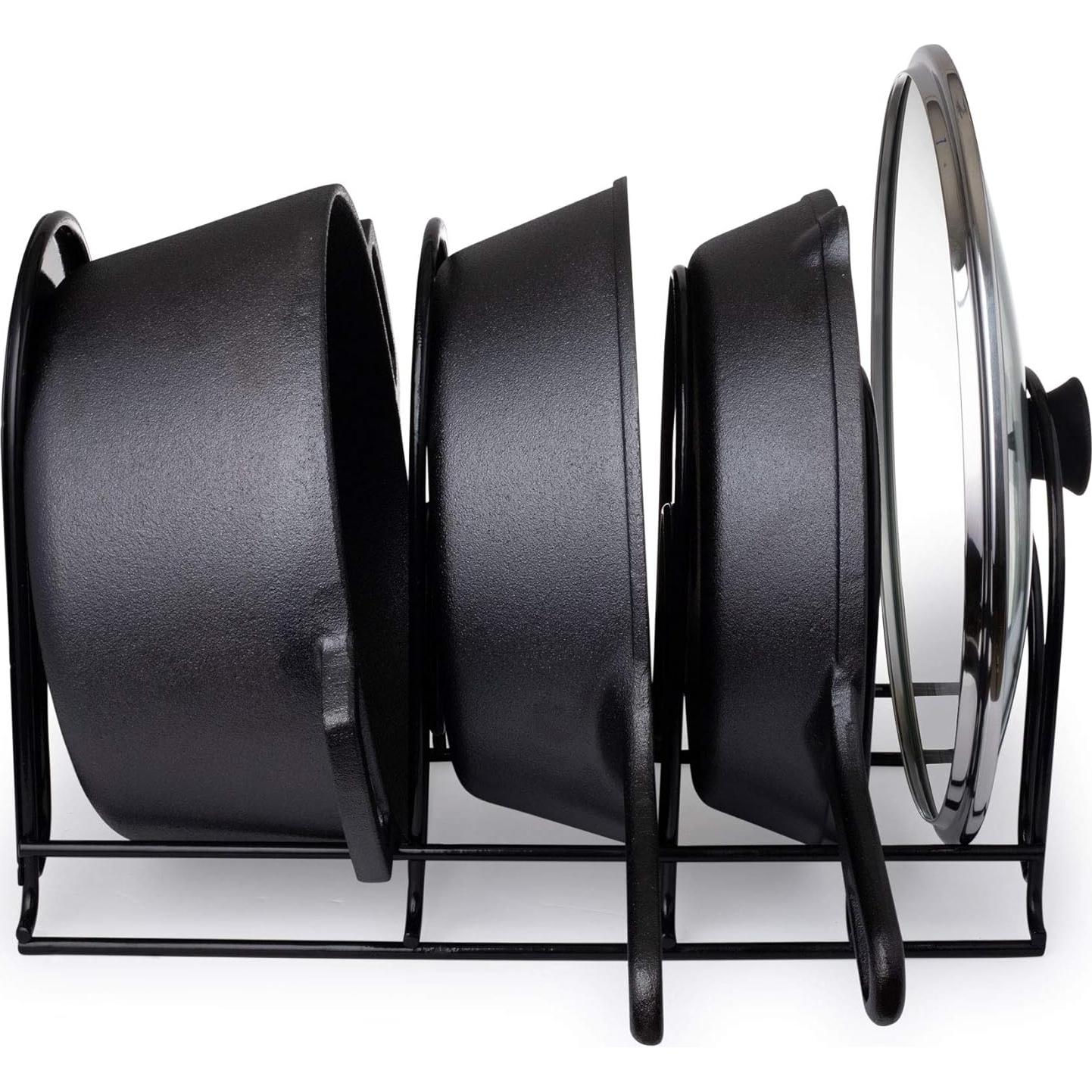 Organizador de Sartenes Cuisinel 5 Niveles Alta Resistencia Negro