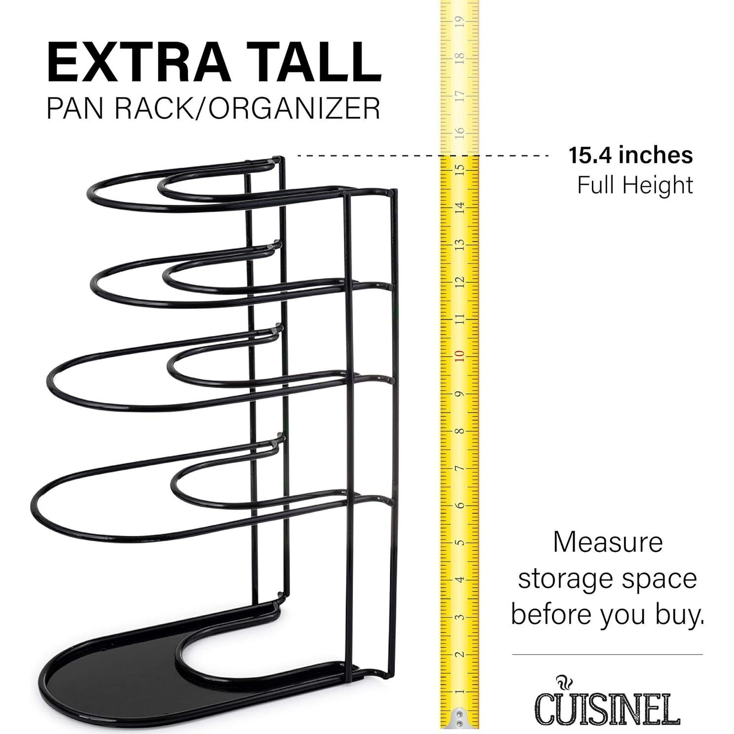 Organizador de Sartenes Cuisinel 5 Niveles Alta Resistencia Negro