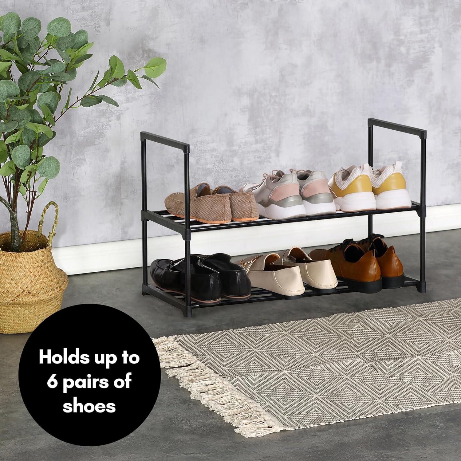 Estante para Zapatos Americanflat 2 Niveles Negro 43.2x67.3 cm