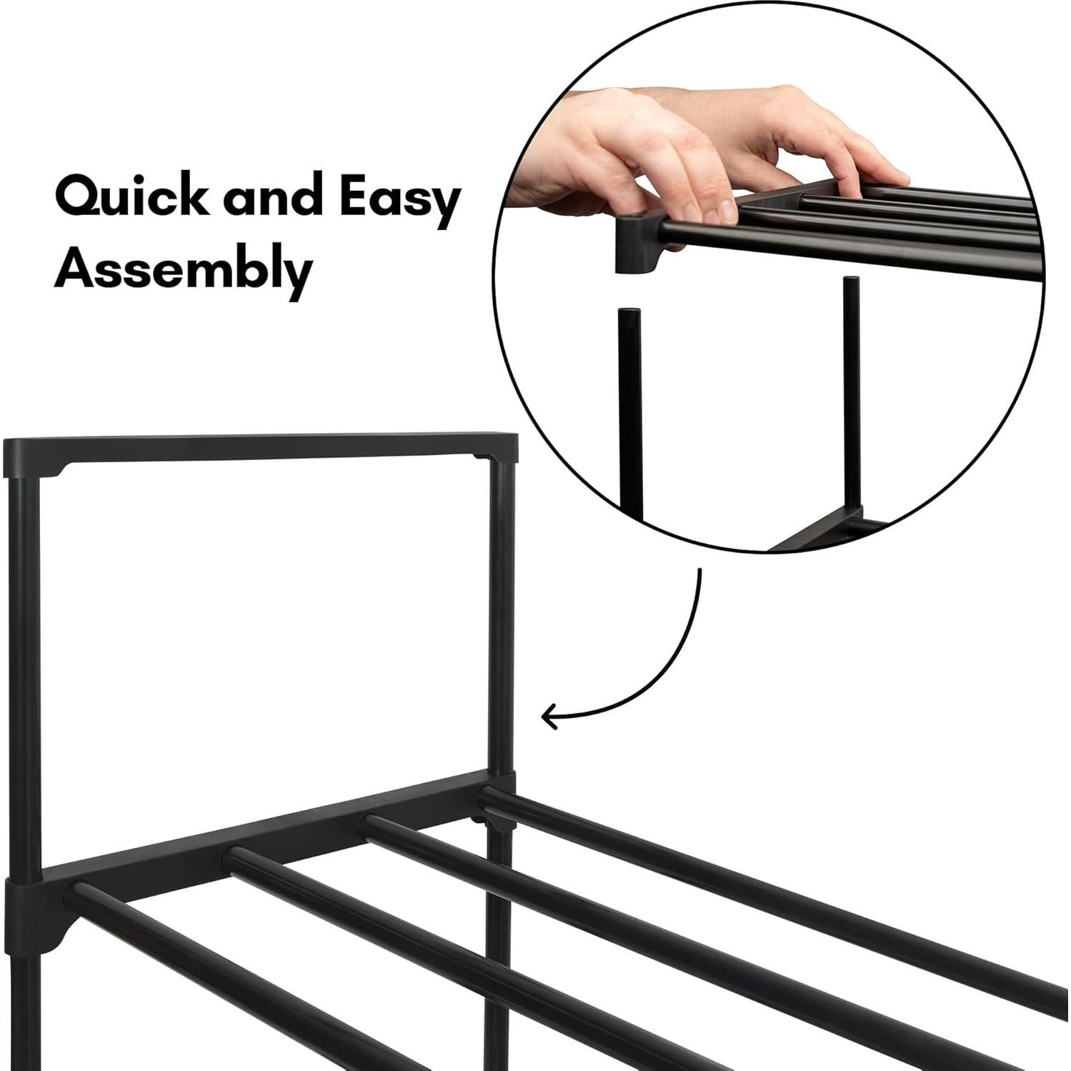 Estante para Zapatos Americanflat 2 Niveles Negro 43.2x67.3 cm