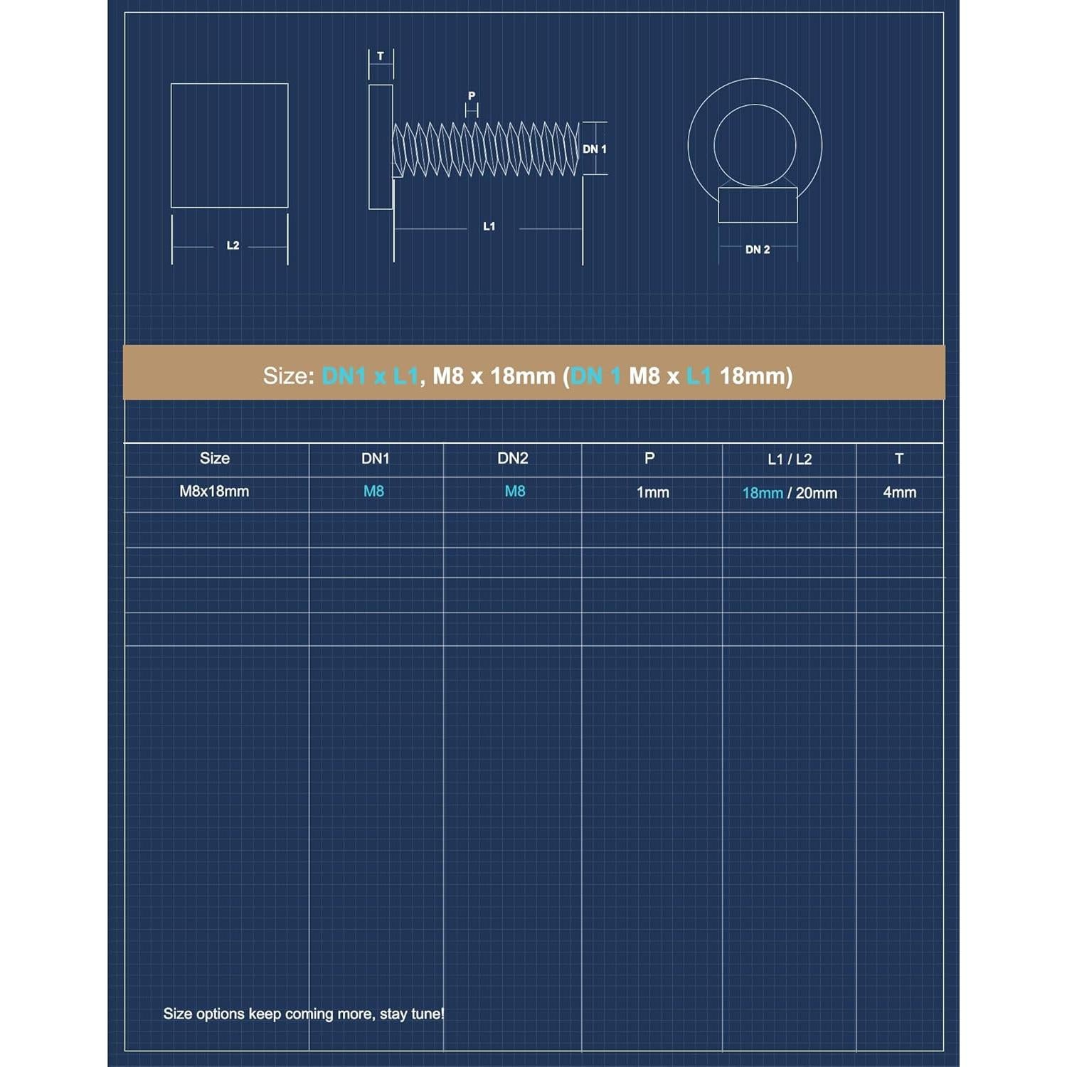 Kit de Anclaje de Sujeción M8 Moroinriz - Acero Inoxidable 304