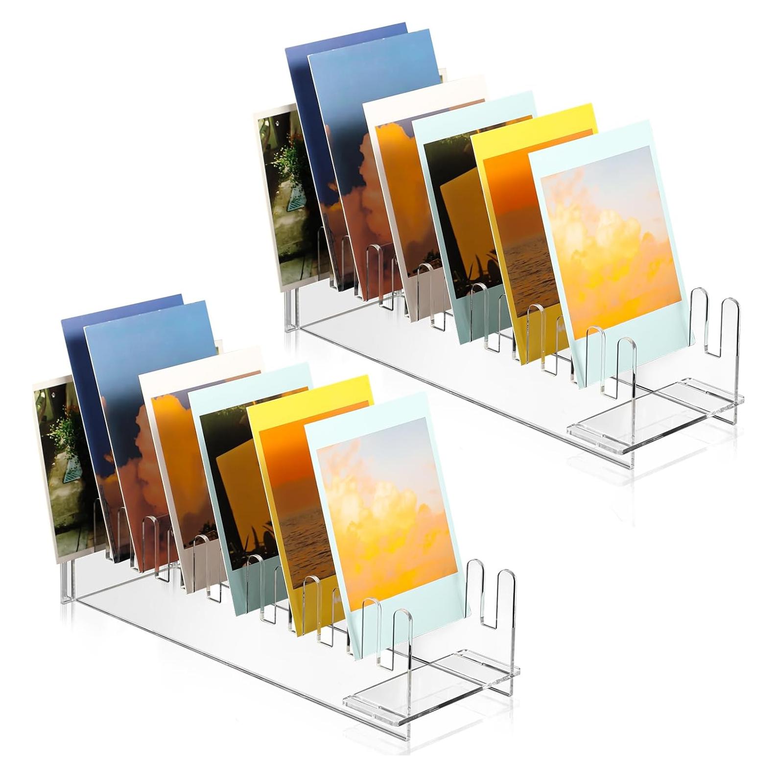 Soporte de Exhibición de Tarjetas de Saludo Acrílico Briwooody - 2 Pcs