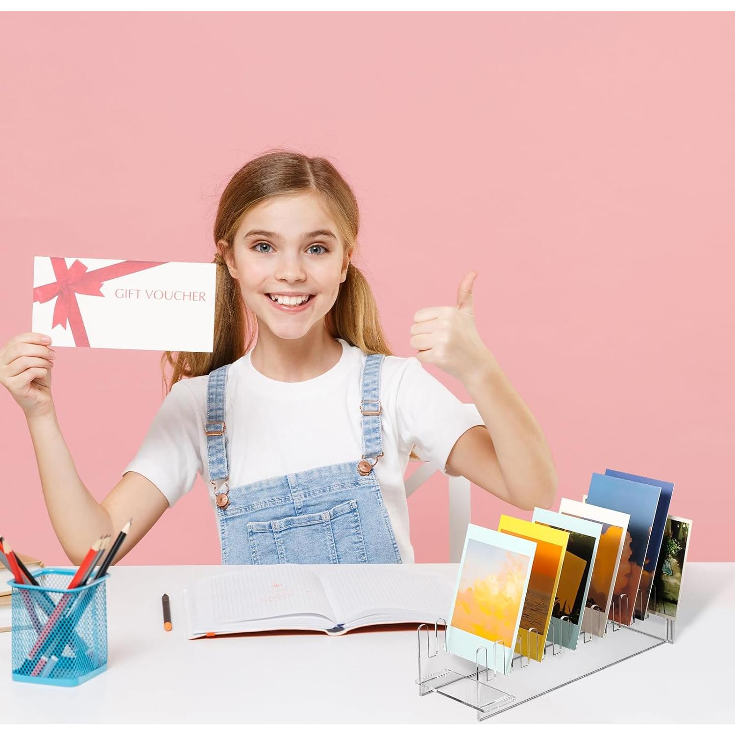 Soporte de Exhibición de Tarjetas de Saludo Acrílico Briwooody - 2 Pcs