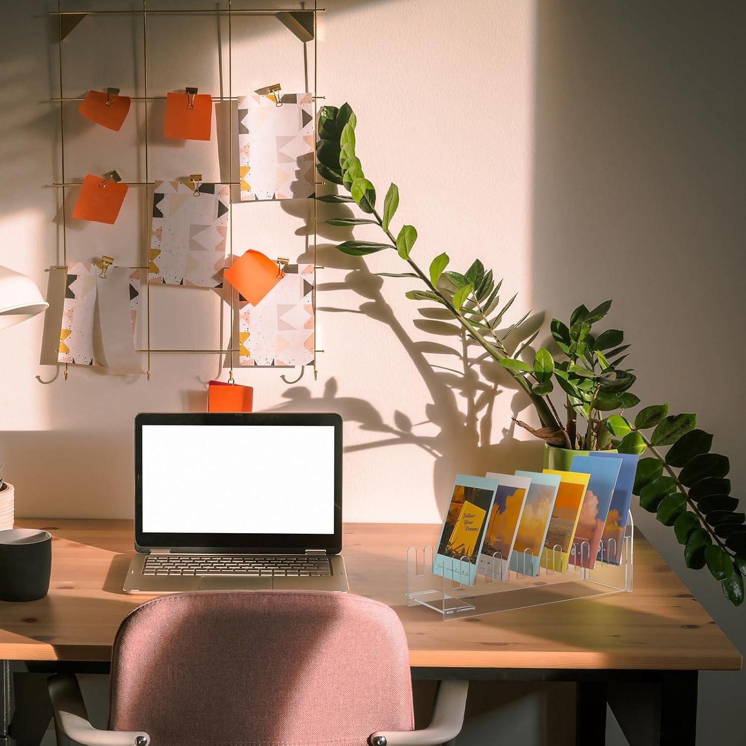 Soporte de Exhibición de Tarjetas de Saludo Acrílico Briwooody - 2 Pcs