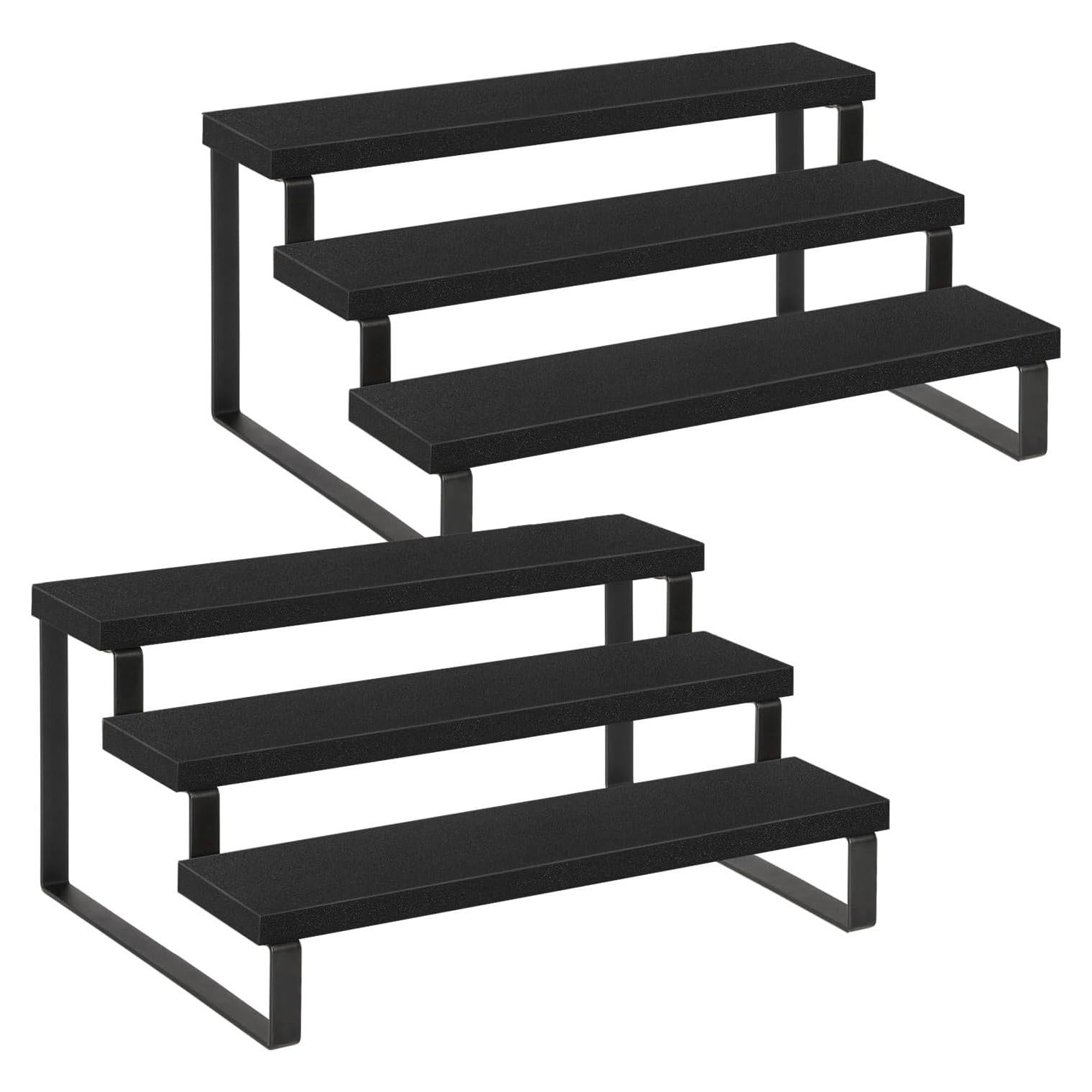 Soporte de Exhibición de Madera YINMIT 3 Niveles Negro