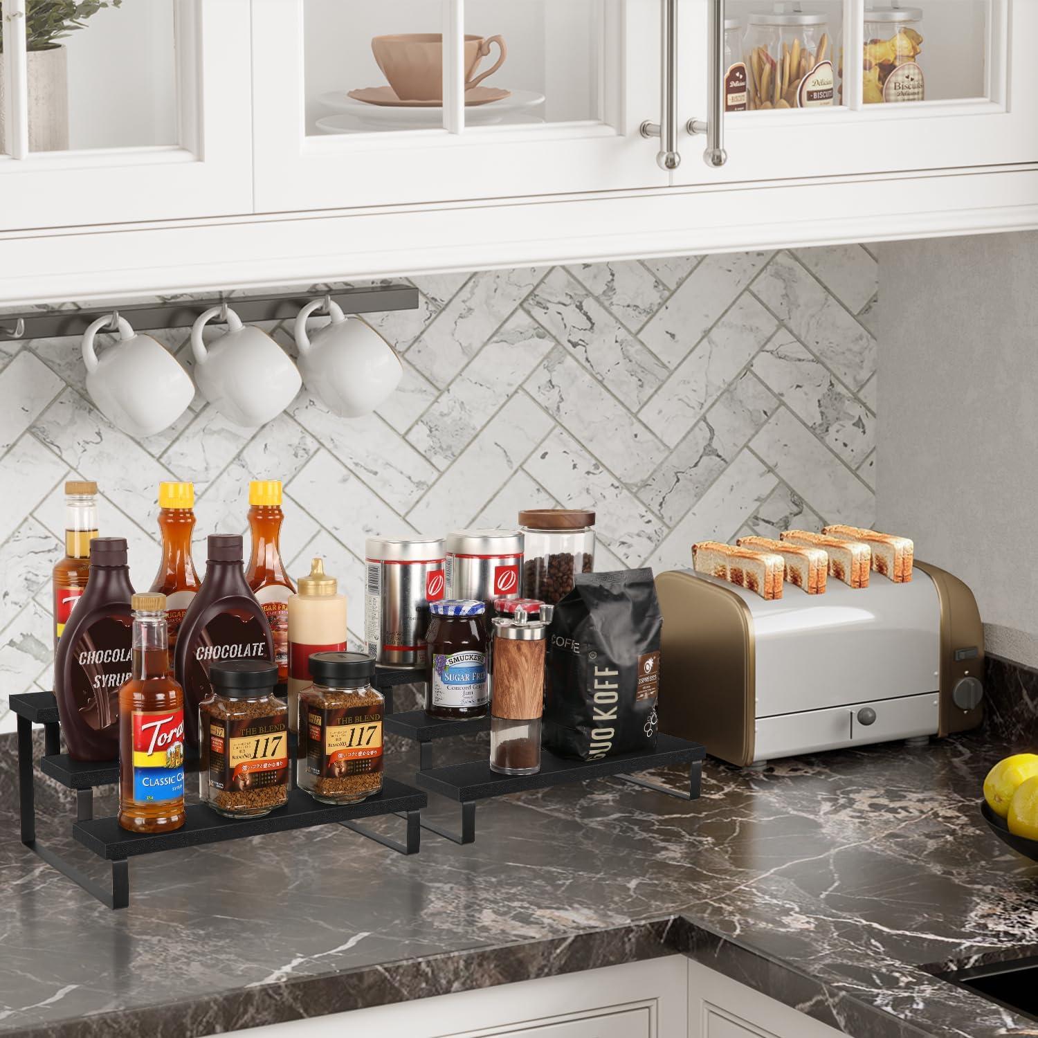 Soporte de Exhibición de Madera YINMIT 3 Niveles Negro