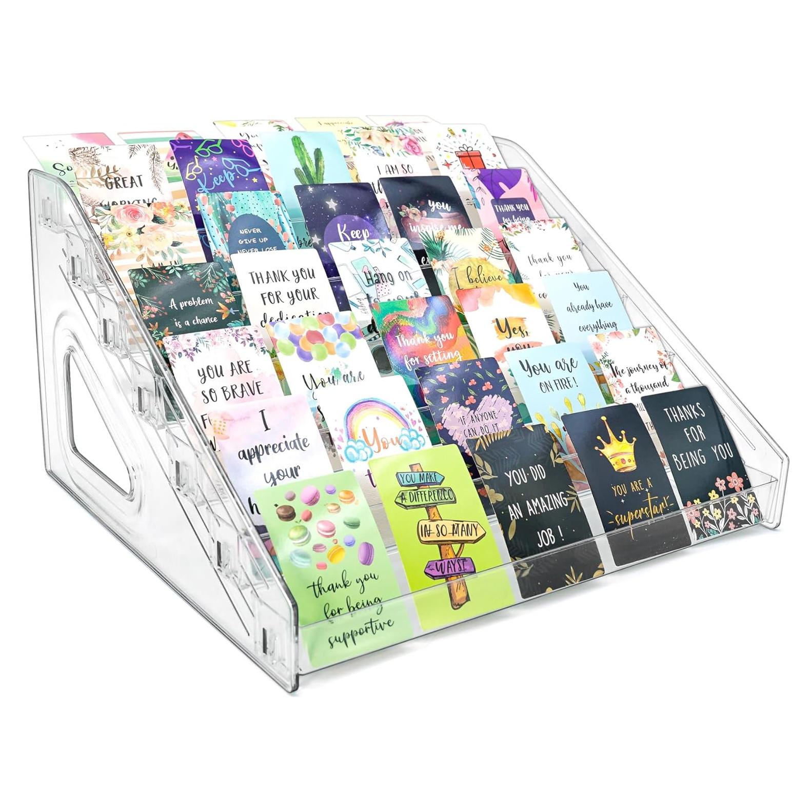 Soporte de Exhibición de Tarjetas Acrílico Philbinden 7 Niveles 30.5 cm