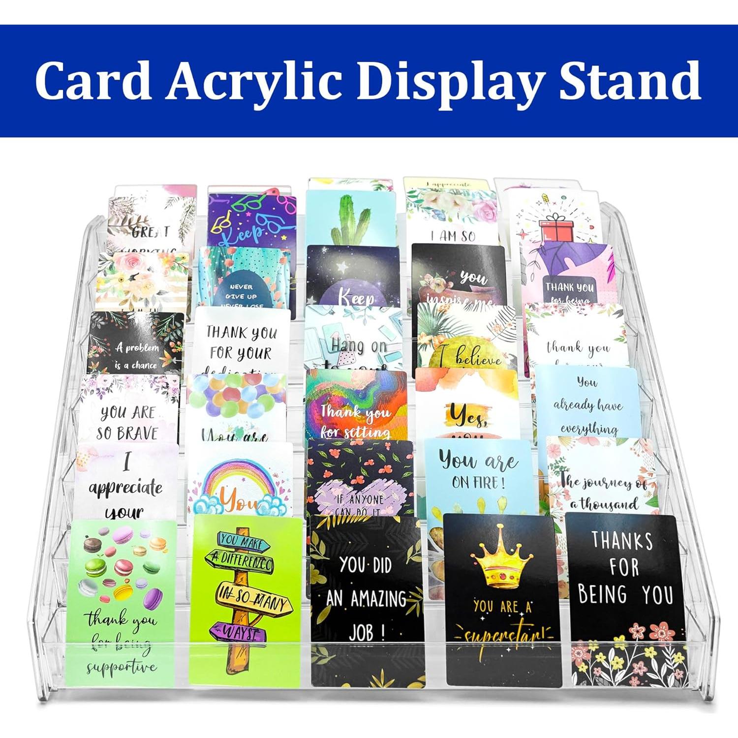 Soporte de Exhibición de Tarjetas Acrílico Philbinden 7 Niveles 30.5 cm