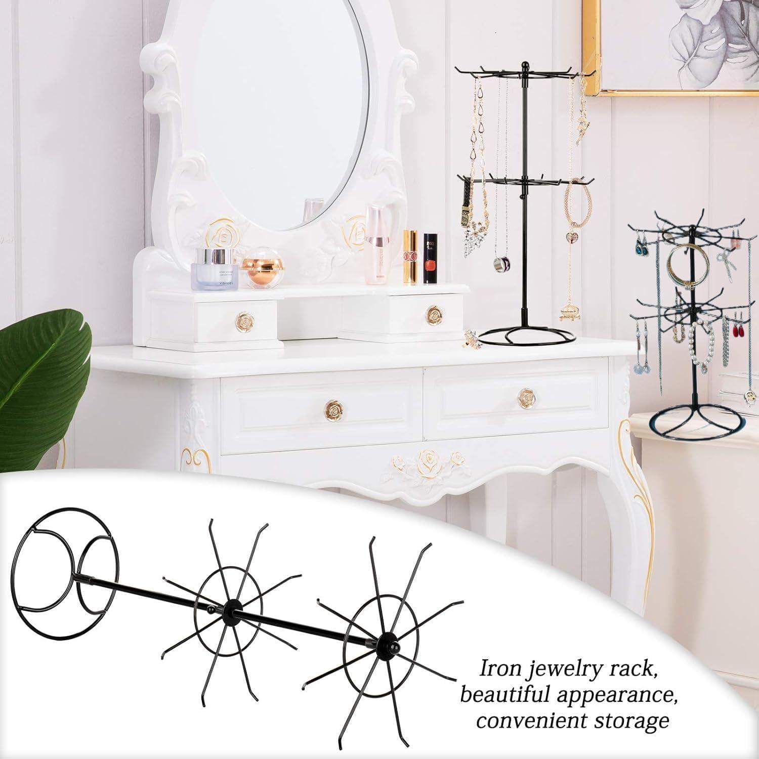 Soporte de Exhibición de Joyería Giratorio Eitonbu Negro 2 Niveles