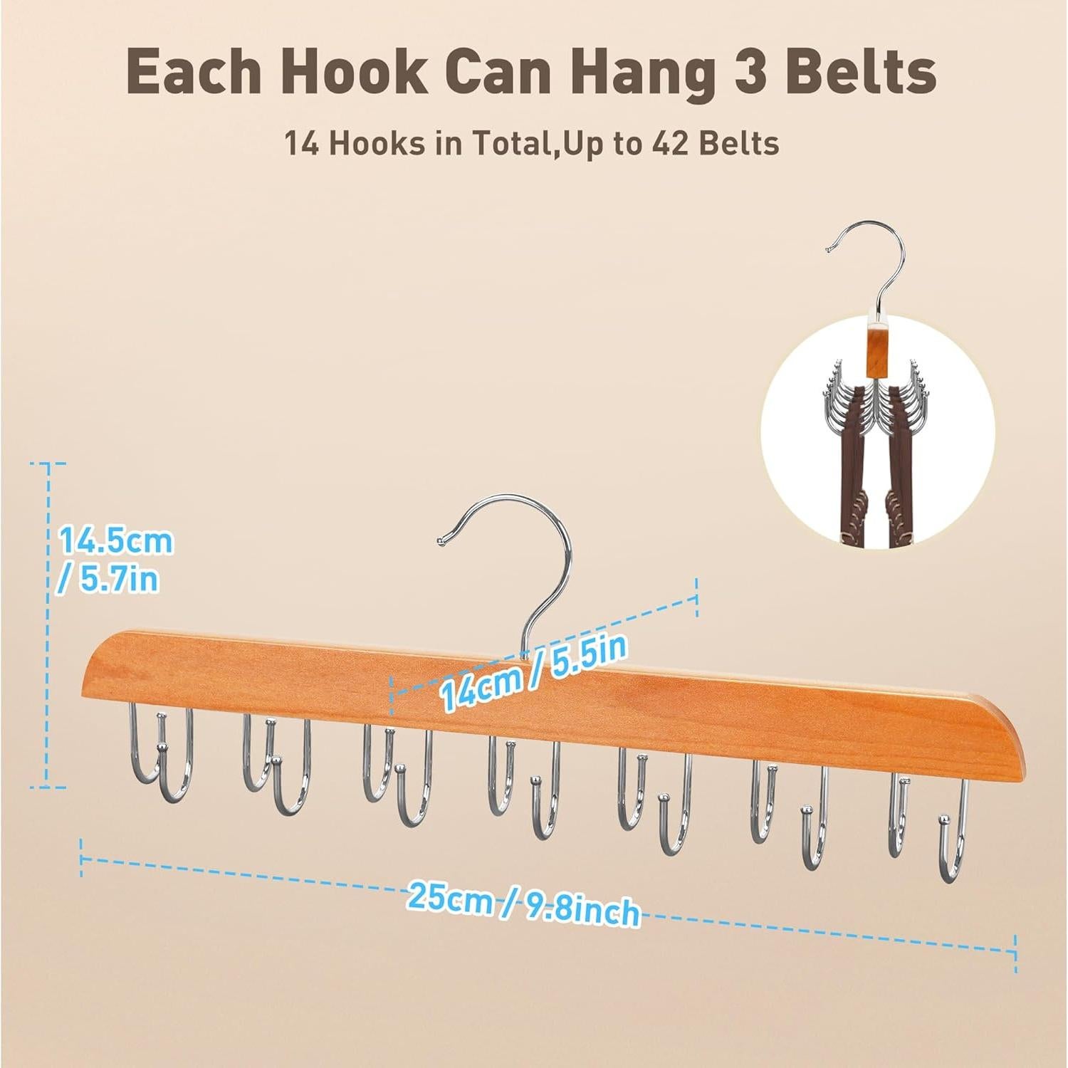 Soporte giratorio para cinturones y corbatas Taefuwr 2 piezas