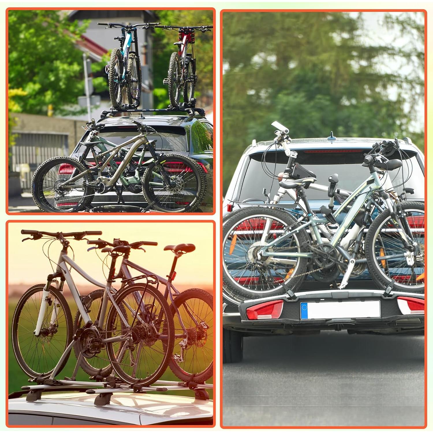 Correas para Bicicleta Tucnoeu 8 Pcs Ajustables 61cm Negro