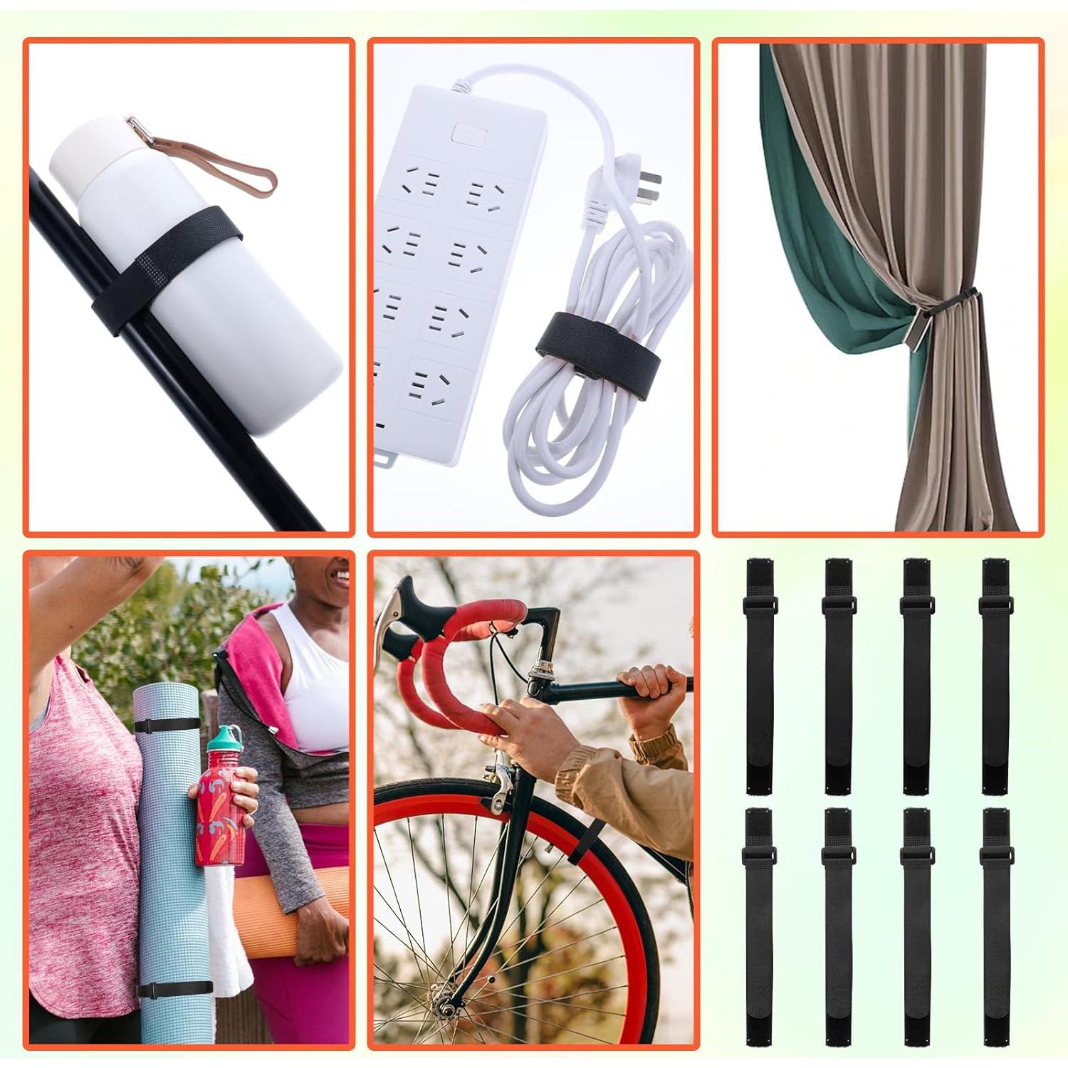 Correas para Bicicleta Tucnoeu 8 Pcs Ajustables 61cm Negro